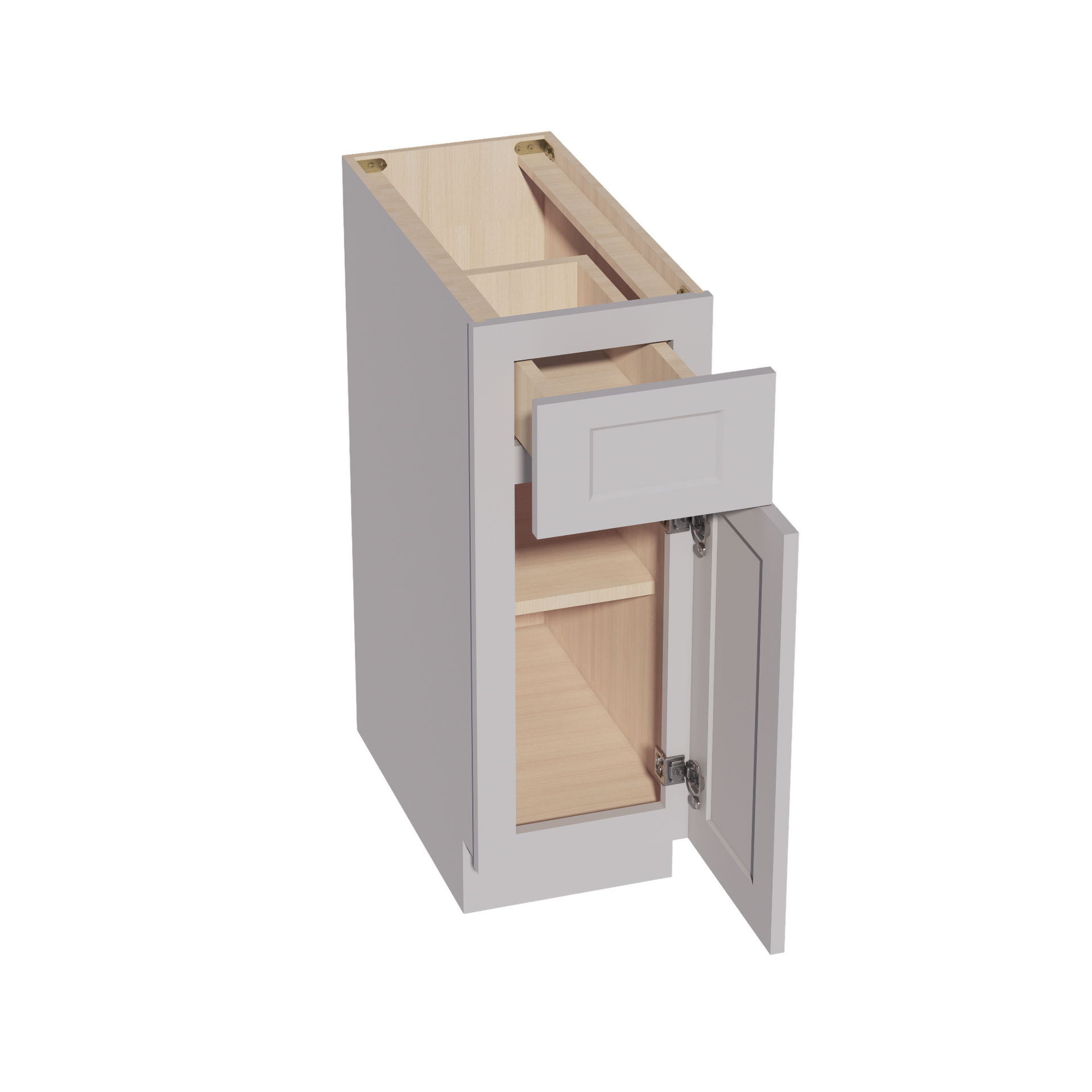 B12-SLG  Base cabinet - Shaker Style - Light Grey   12"W x 34-1/2"H x 24"D