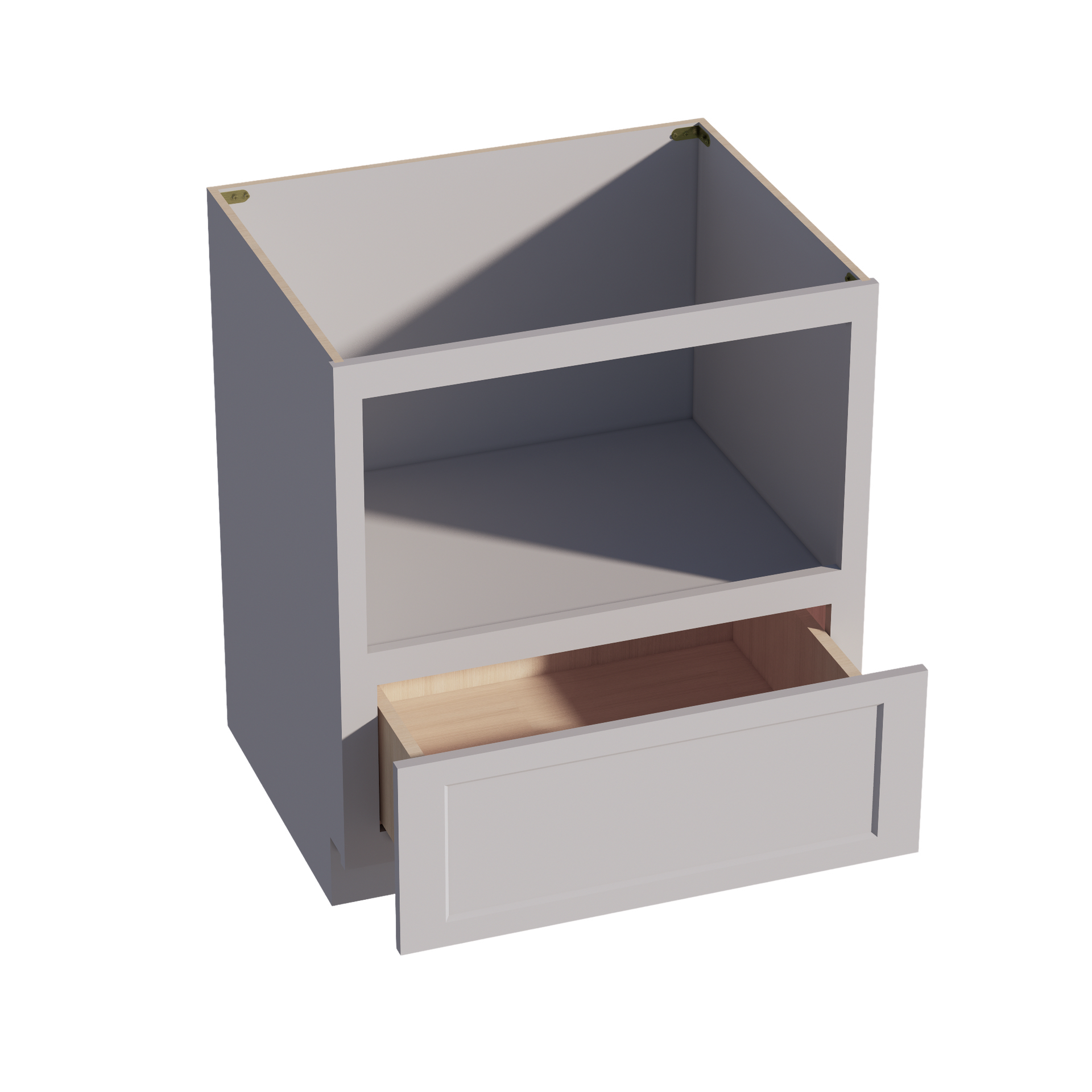 BMC30-SLG  Base Cabinety Drawer Built-in Microwave - Shaker Style - Light Grey   30"W x 34-1/2"H x 24"D
