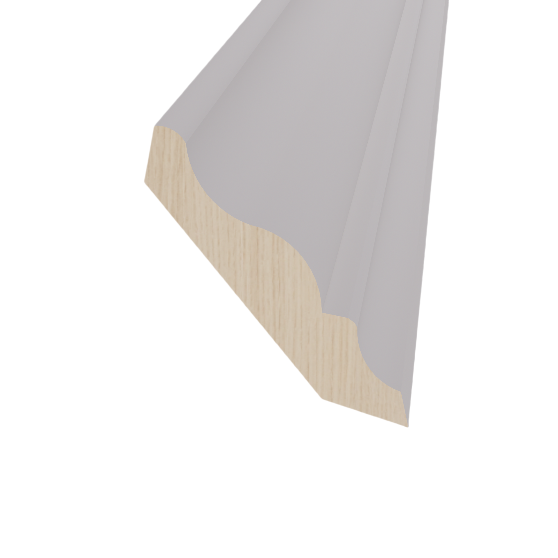 CM6-SLG  Crown Molding - Shaker Style - Light Grey   96"W x 6"H x 3-1/2"D
