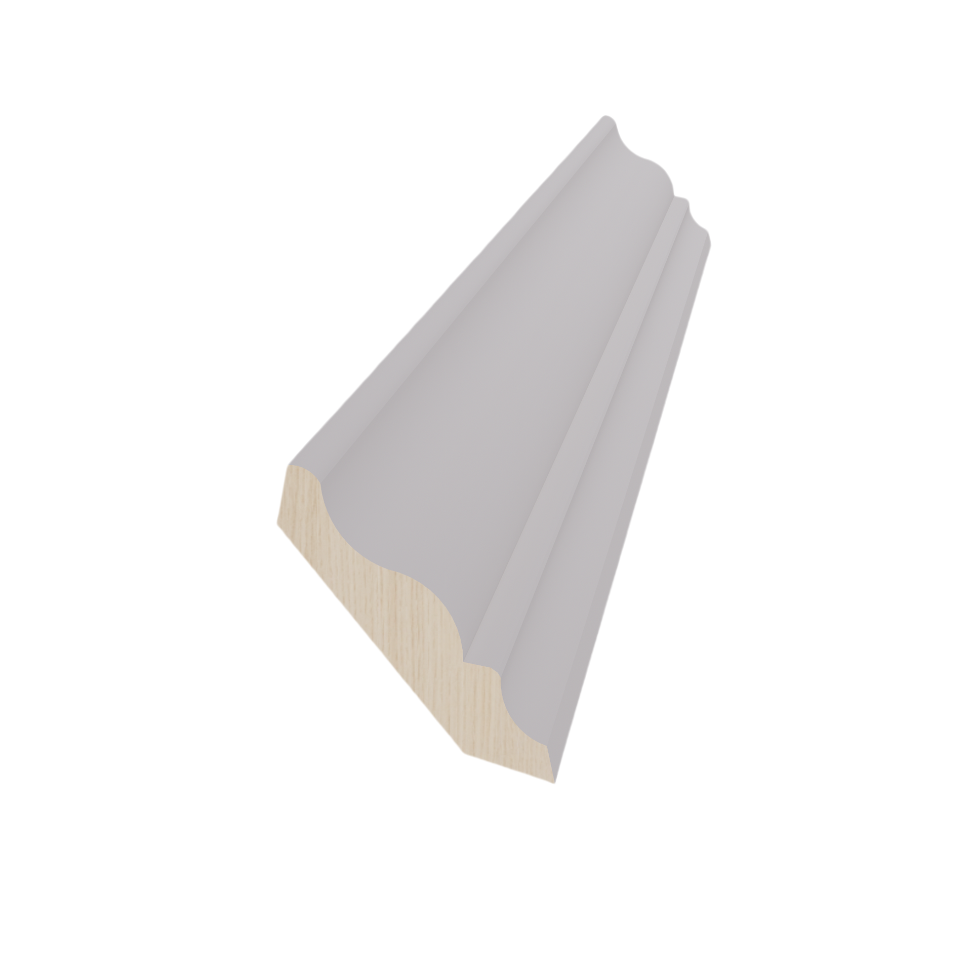 CM6-SLG  Crown Molding - Shaker Style - Light Grey   96"W x 6"H x 3-1/2"D