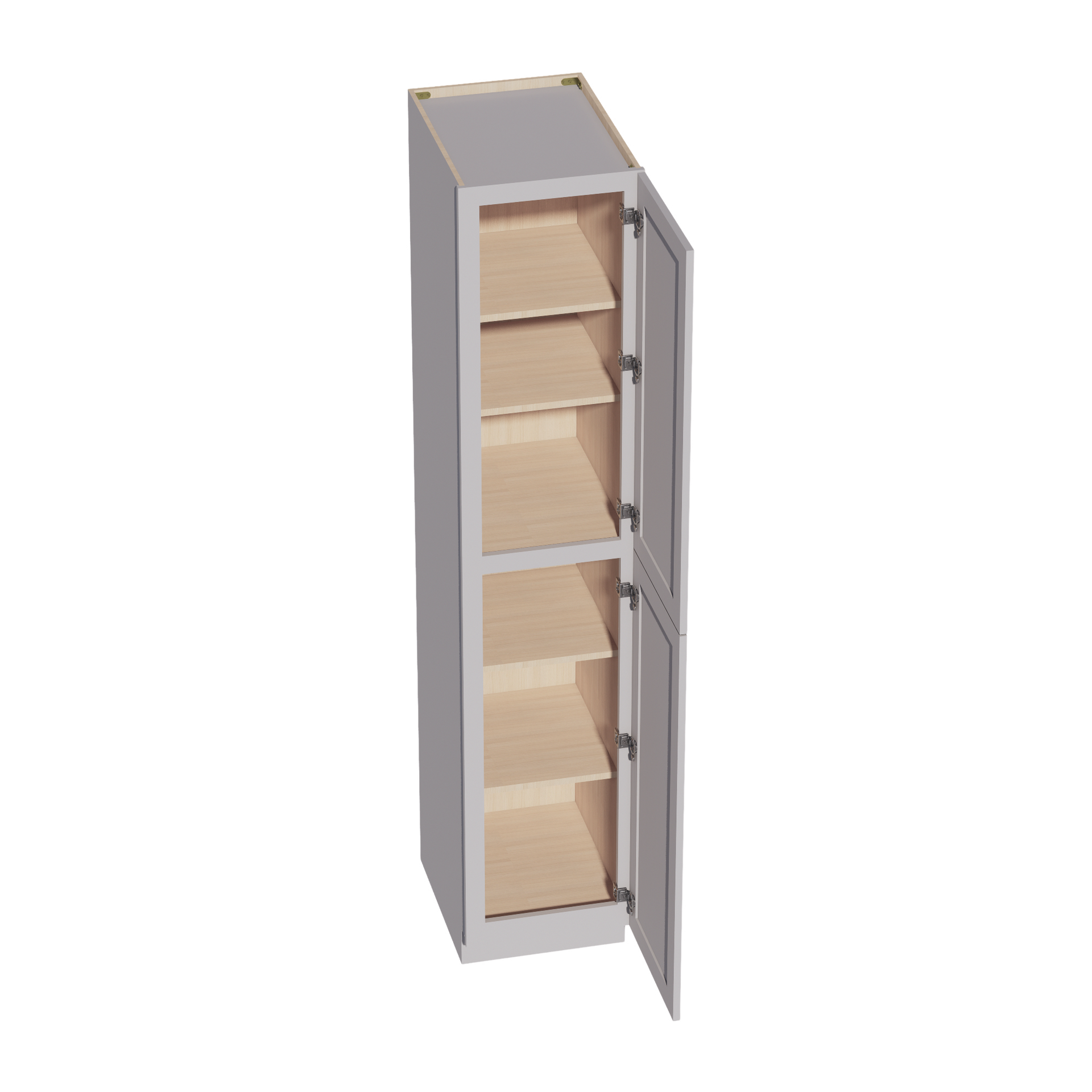 TP1890-SLG  Tall Shelf Pantry Cabinet 2 Door & 6 Sheleves - Shaker Style - Light Grey   18"W x 90"H x 24"D