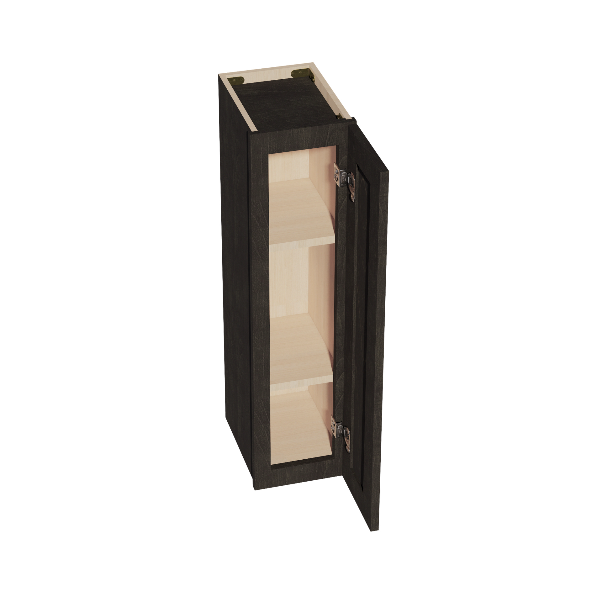 W0936-SDG  Wall Cabinet 1 Door & 2 Shelves - Shaker Style - Dark Grey   09"W x 36"H x 12"D