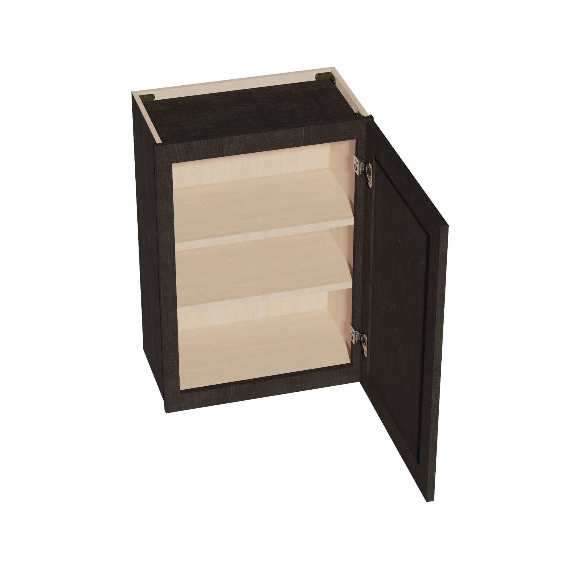 W2130-SDG  Wall Cabinet 1 Door & 2 Shelves - Shaker Style - Dark Grey   21"W x 30"H x 12"D