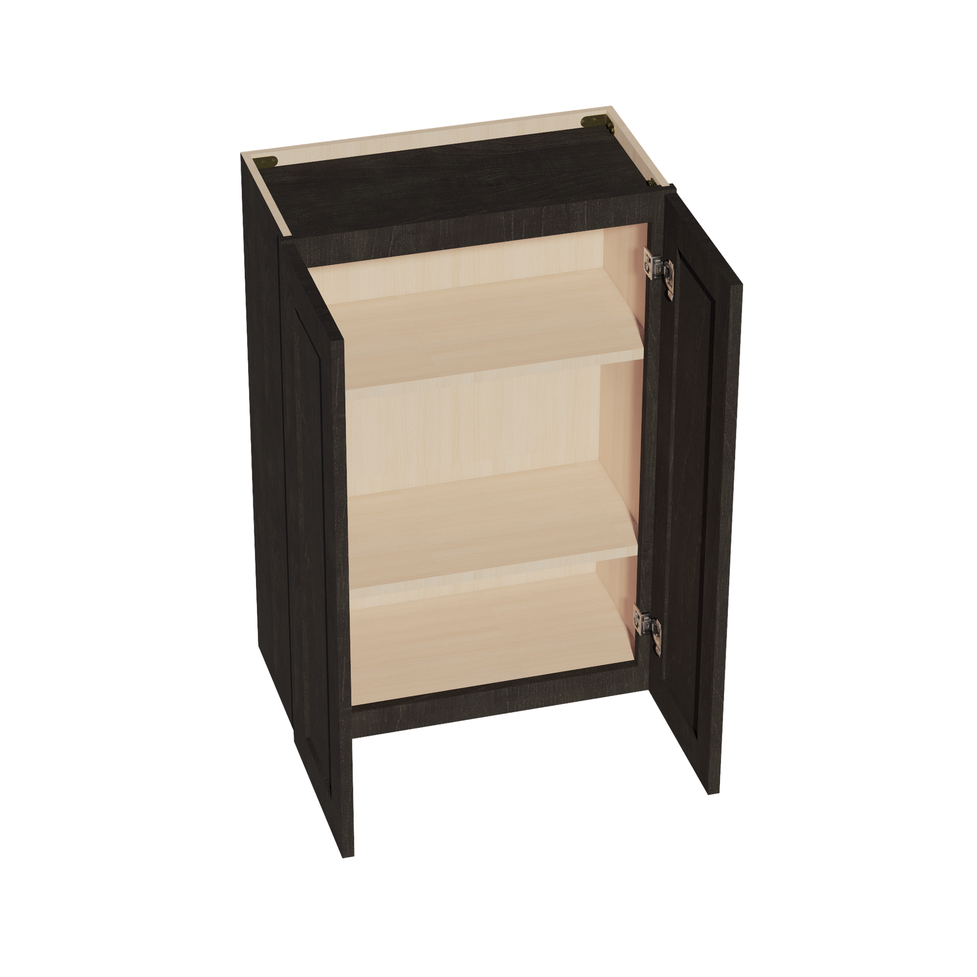 W2436-SDG  Wall Cabinet 2 Doors & 2 Shelves - Shaker Style - Dark Grey   24"W x 36"H x 12"D