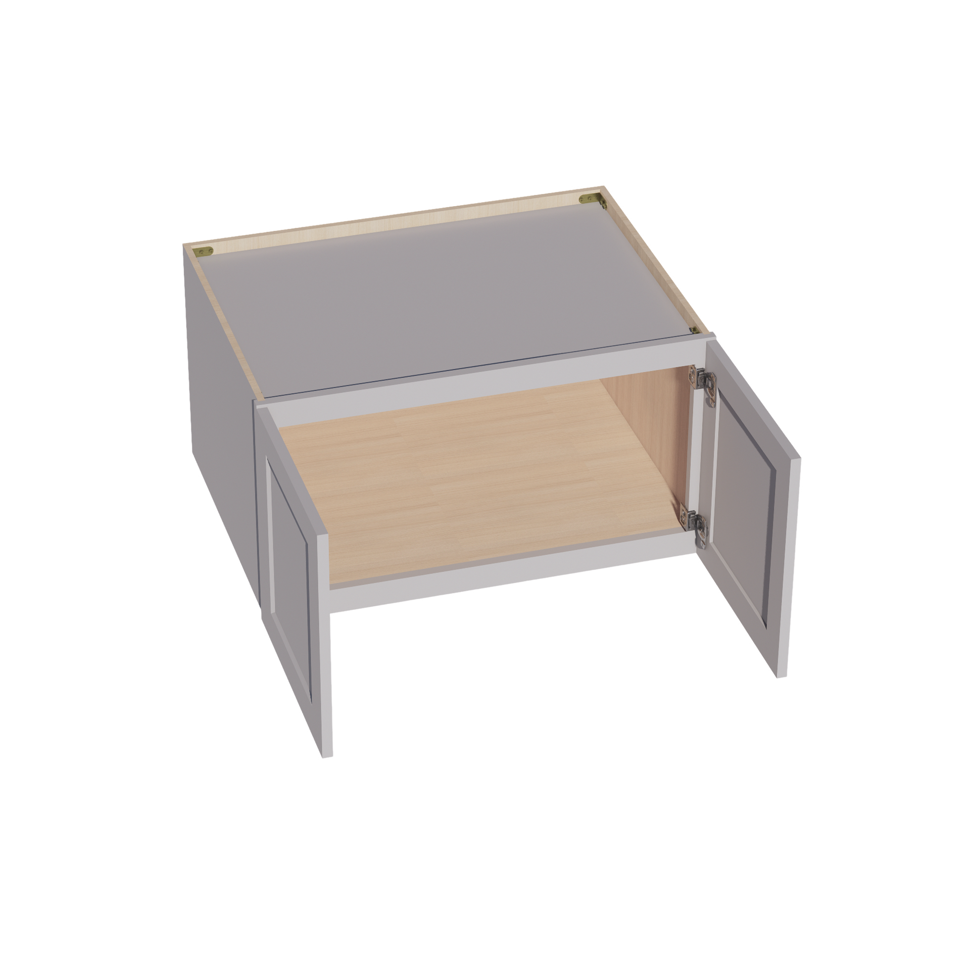 W331824-SLG  Wall Cabinet 2 Doors & 2 Shelves - Shaker Style - Light Grey   33"W x 18"H x 12"D