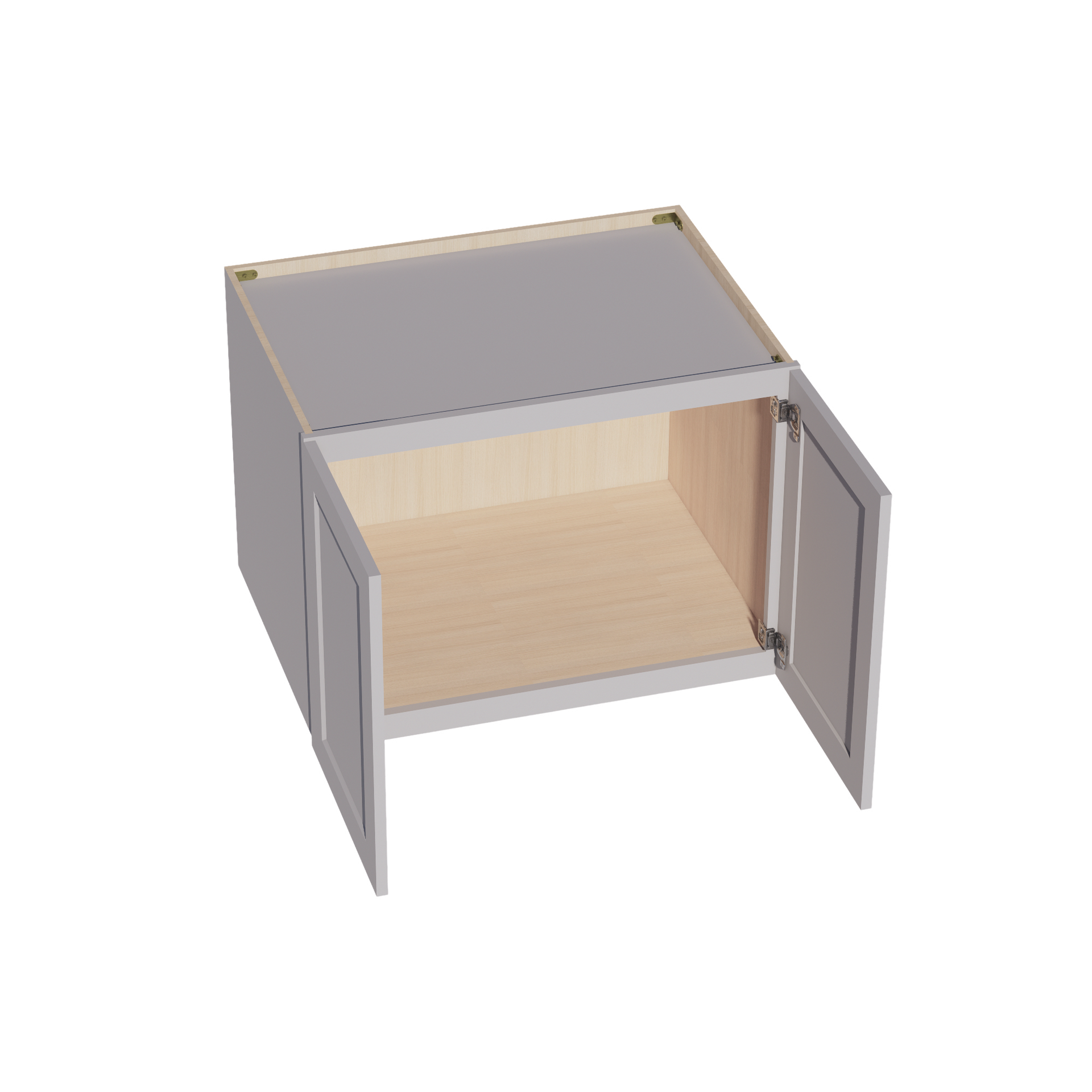 W332424-SLG  Wall Cabinet 2 Doors & 2 Shelves - Shaker Style - Light Grey   33"W x 24"H x 12"D