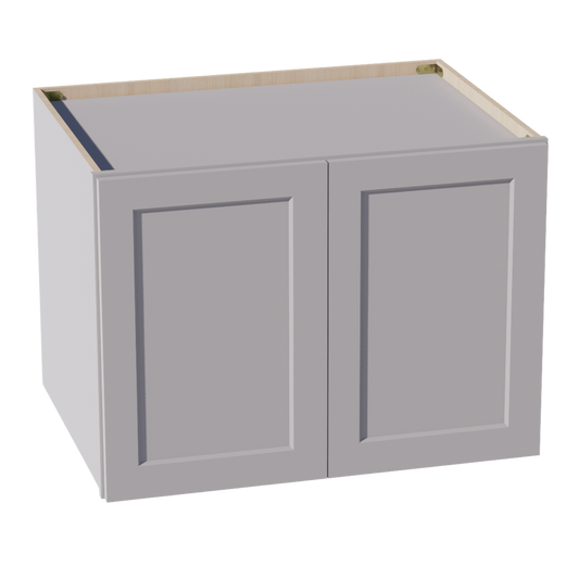 W332424-SLG  Wall Cabinet 2 Doors & 2 Shelves - Shaker Style - Light Grey   33"W x 24"H x 12"D