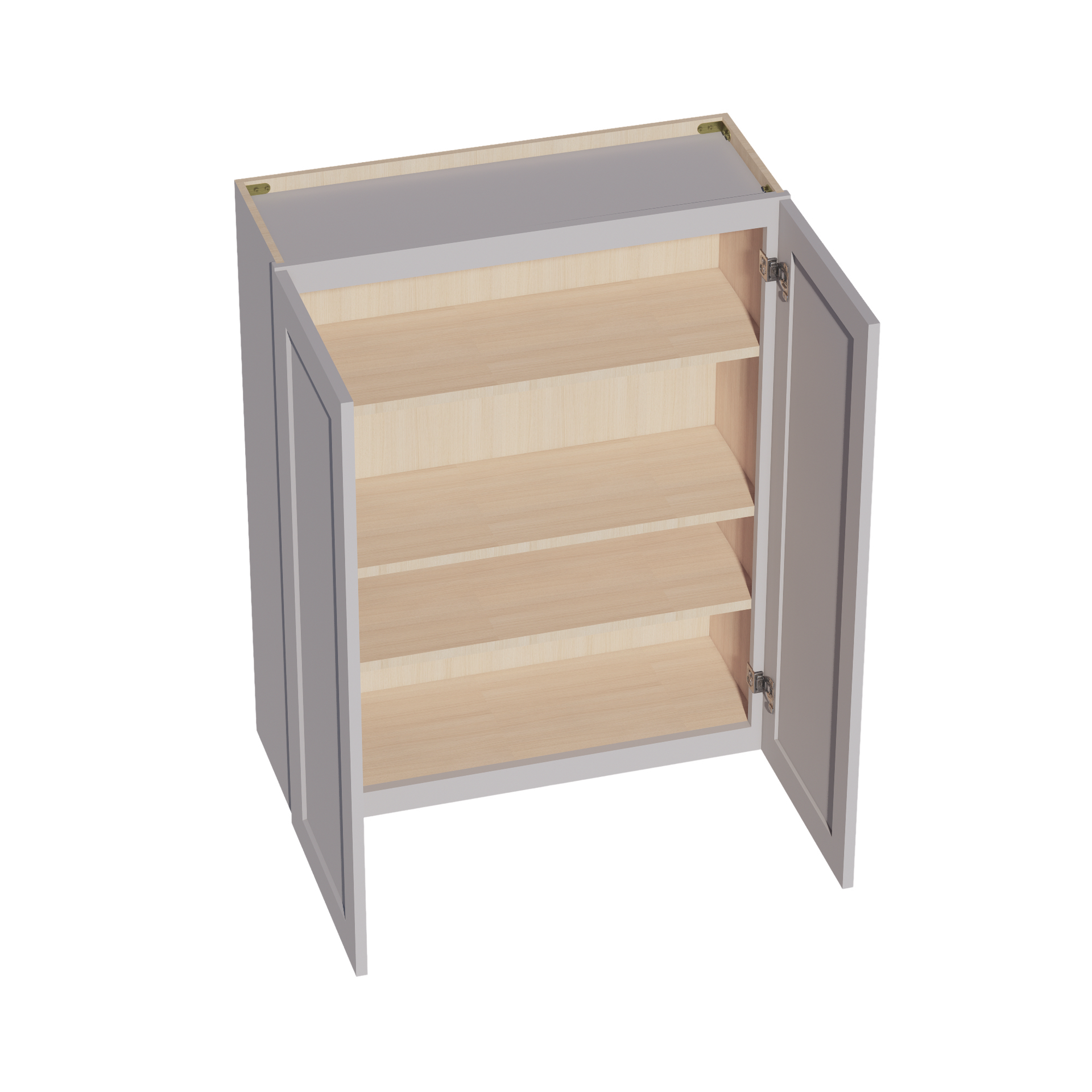 W3342-SLG  Wall Cabinet 2 Doors & 2 Shelves - Shaker Style - Light Grey   33"W x 42"H x 12"D