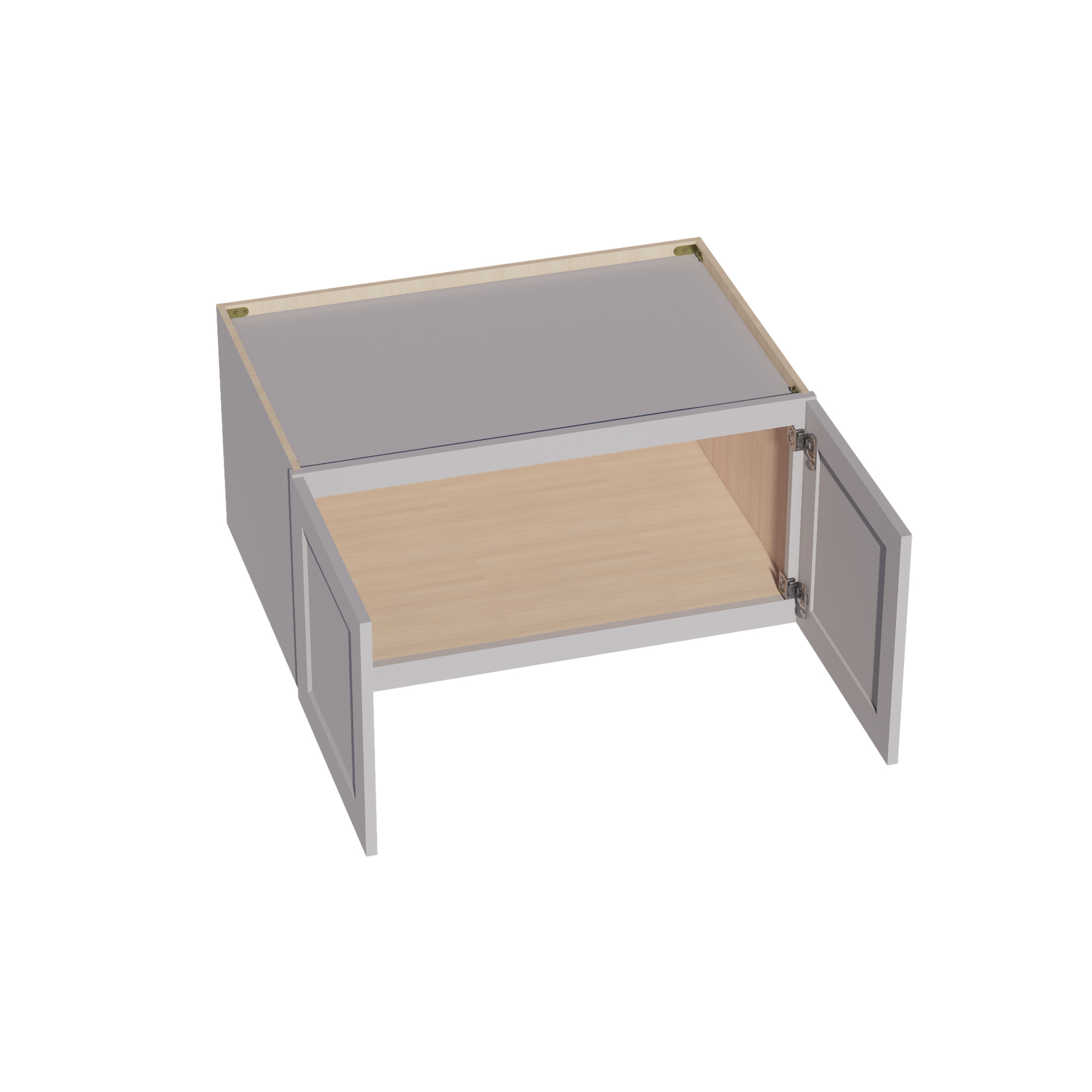 W361824-SLG  Wall Cabinet 2 Doors & 2 Shelves - Shaker Style - Light Grey   36"W x 18"H x 12"D