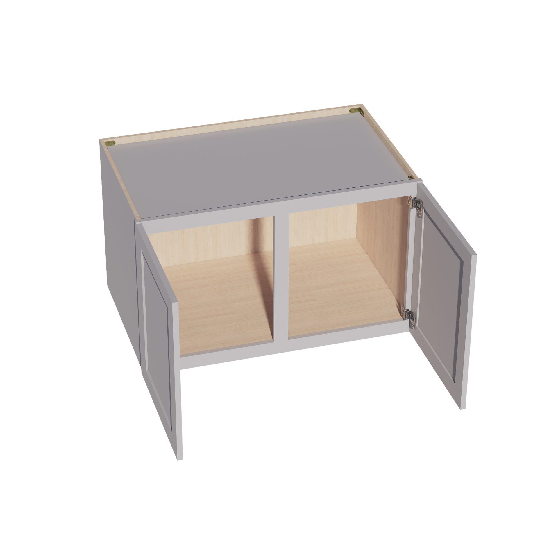 W392424-SLG: Shaker Light Grey 39"W x 24"H x 24"D 2 Doors & 1 Shelf Standard Bridge Wall Cabinet