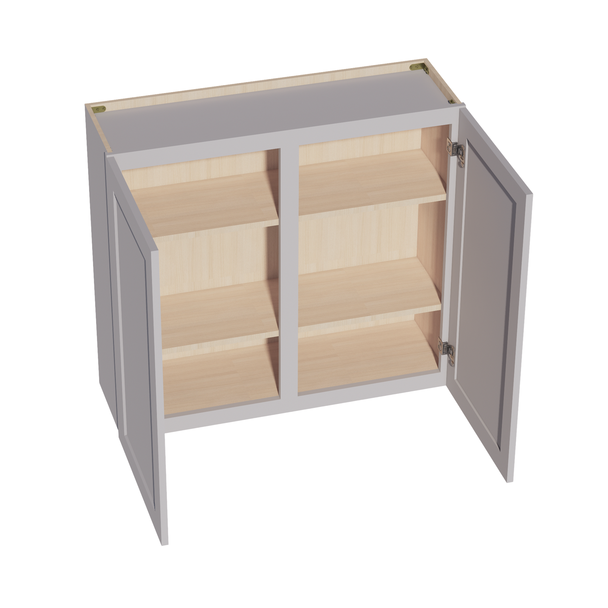 W3936-SLG: Shaker Light Grey 39"W x 36"H 2 Doors & 2 Shelves Standard Wall Cabinet
