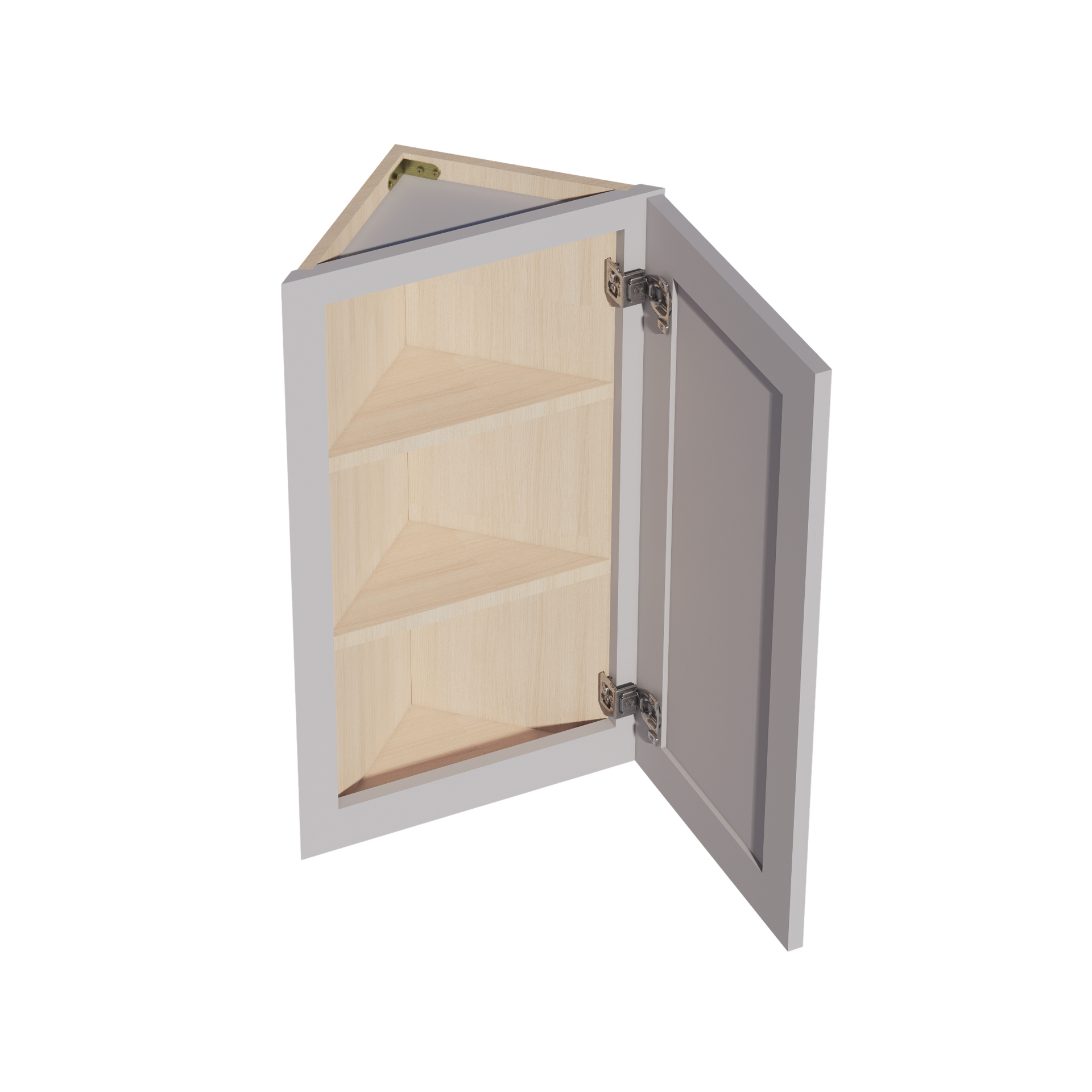 WAE1230-SLG: Shaker Light Grey 12"W x 30"H x 12"D 1 Door & 2 Shelves Wall Angle End Cabinet