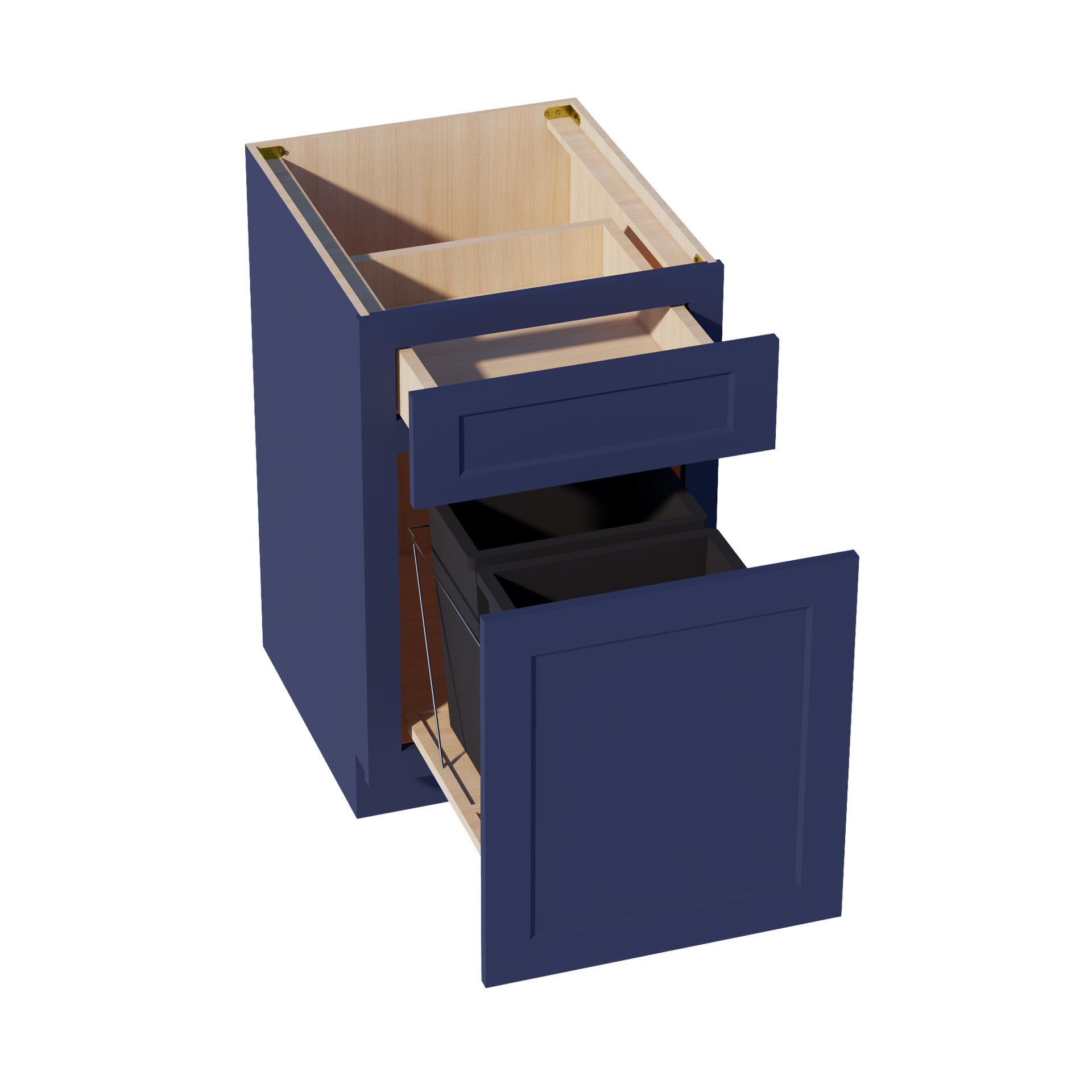 B18TR-SB  Base cabinet - Shaker Style - Blue   18"W x 34-1/2"H x 24"D
