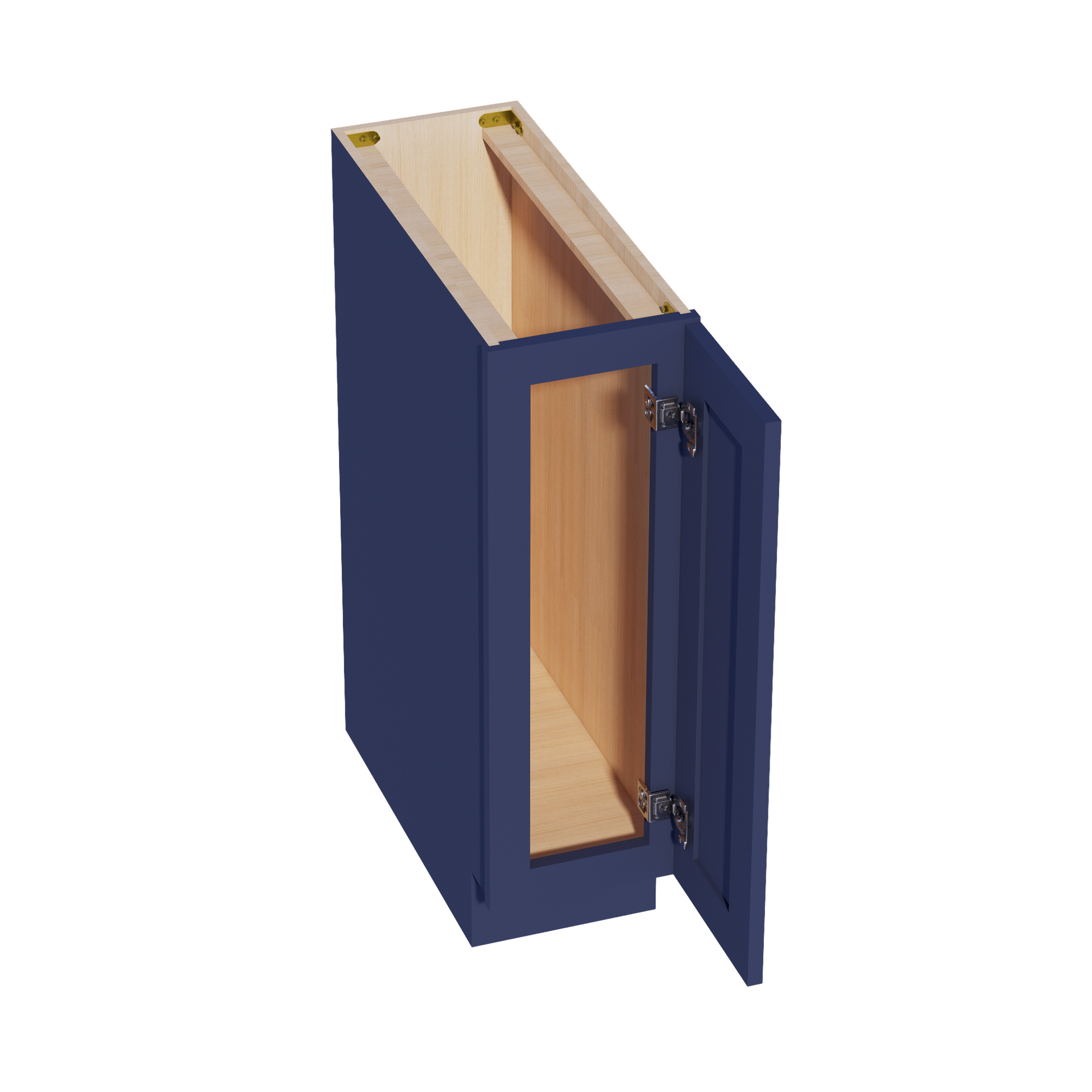 BF09-PO-SB  Base cabinet Full Door Pull Out Spice Rack - Shaker Style - Blue   09"W x 34-1/2"H x 24"D