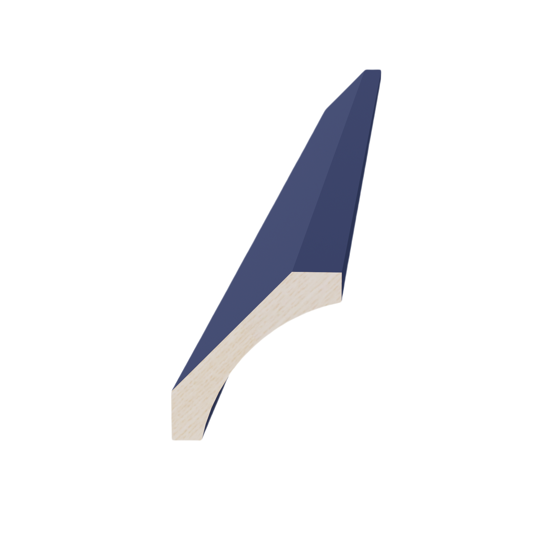 CM4-SB  Crown Molding - Shaker Style - Blue   96"W x 4"H x 4"D