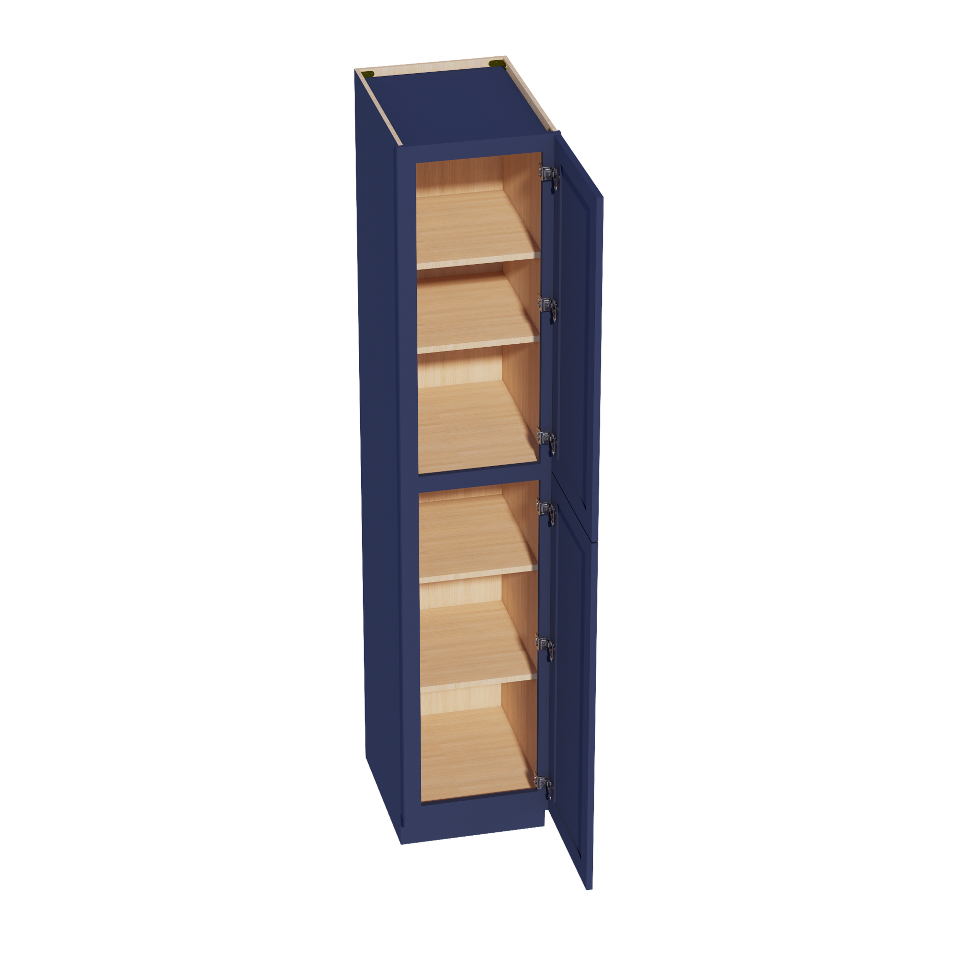 TP1890-SB  Tall Shelf Pantry Cabinet 2 Door & 6 Sheleves - Shaker Style - Blue   18"W x 90"H x 24"D