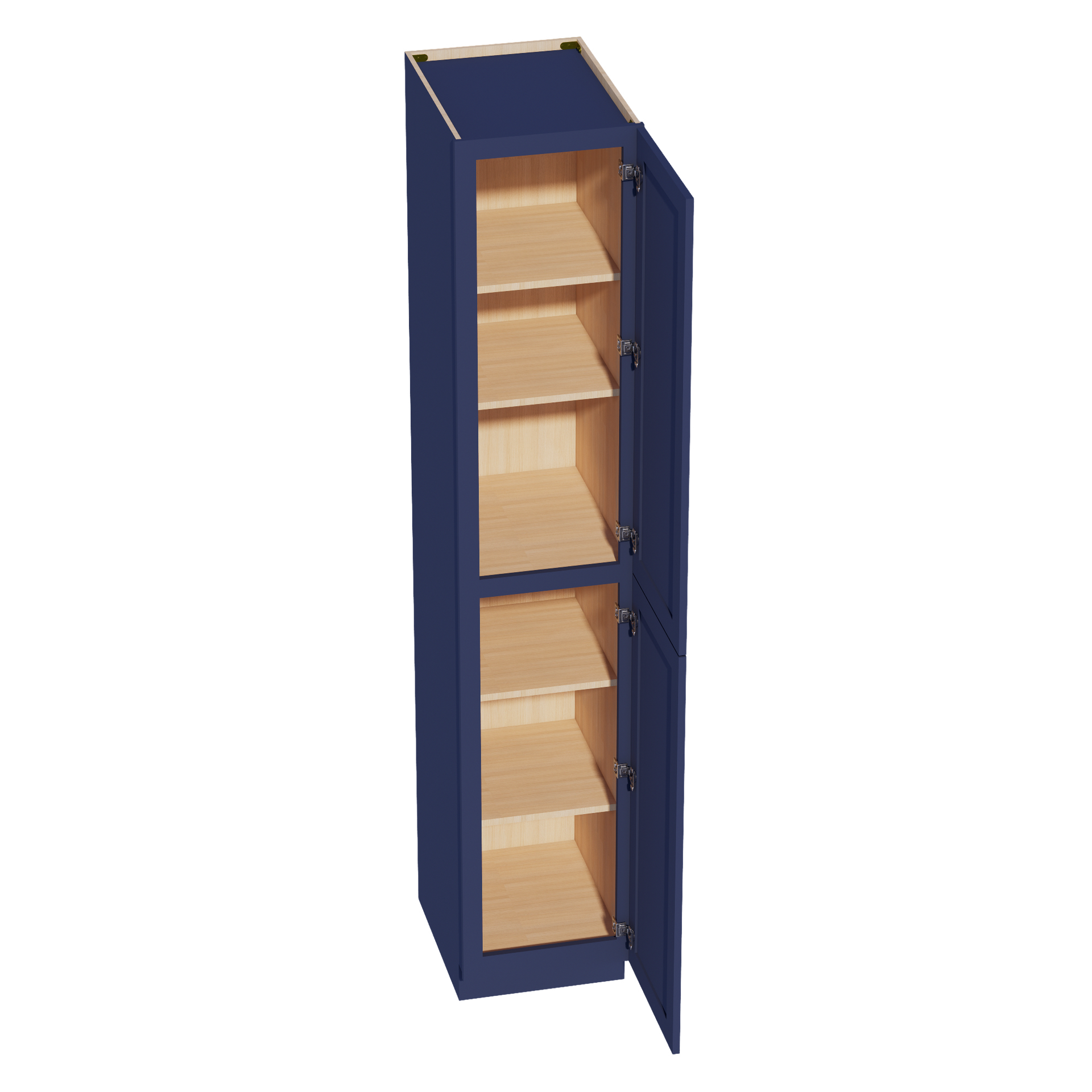 TP1896-SB  Tall Shelf Pantry Cabinet 2 Door & 6 Sheleves - Shaker Style - Blue   18"W x 96"H x 24"D