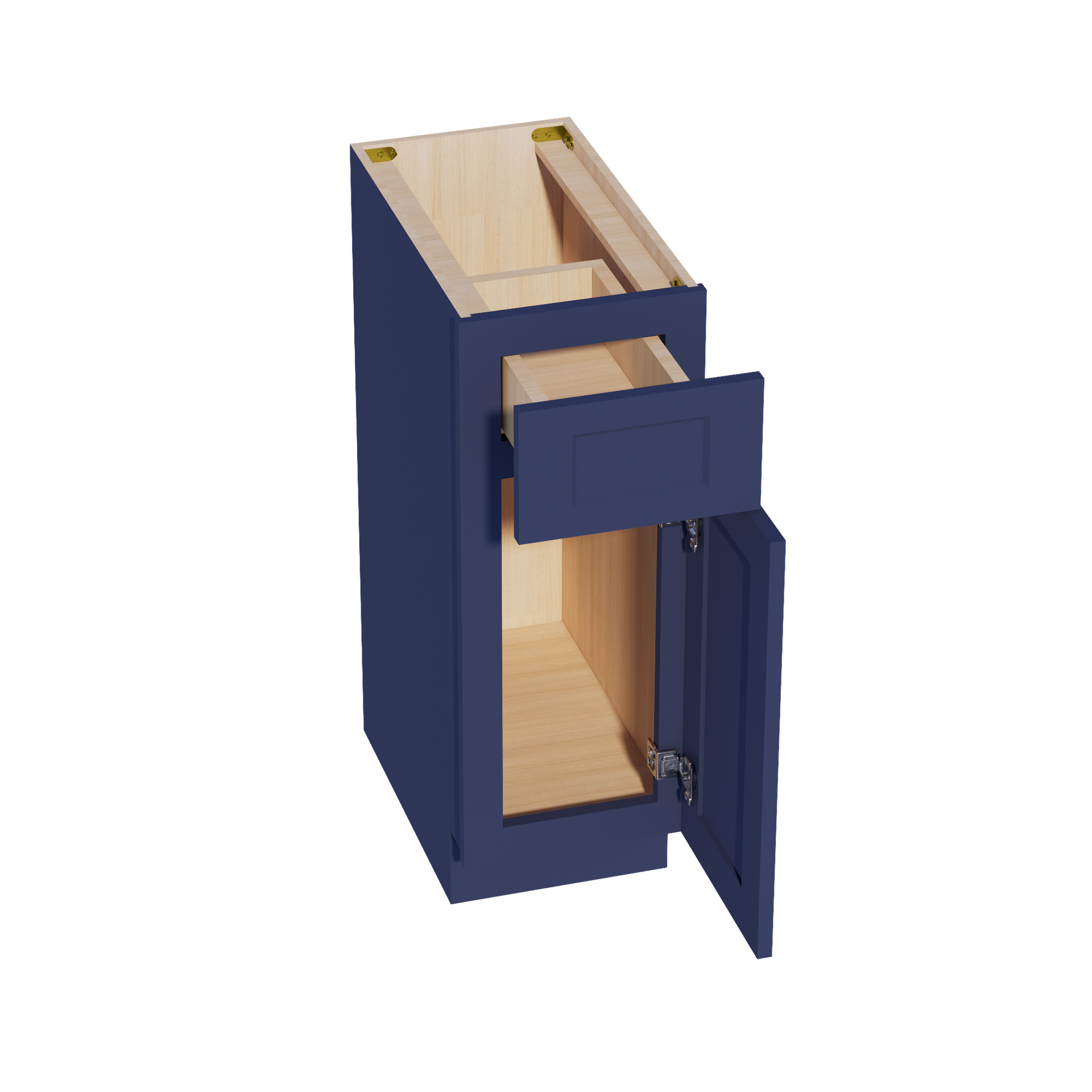 VB1221-SB  Vanity Base Cabinet 1 Door & 1 Drawer - Shaker Style - Blue   12"W x 34-1/2"H x 21"D