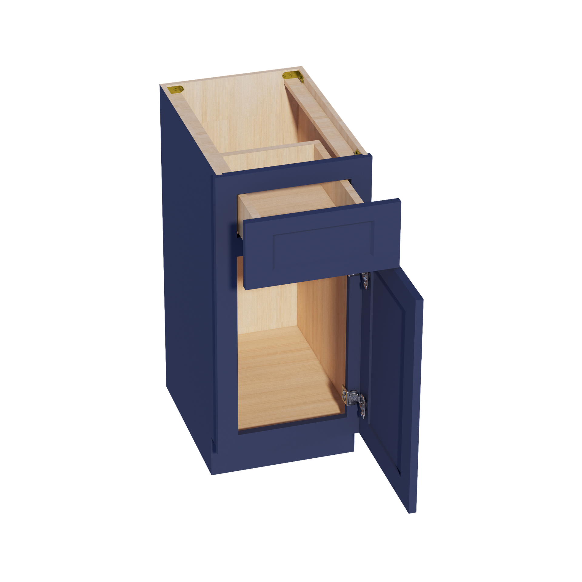VB1521-SB  Vanity Base Cabinet 1 Door & 1 Drawer - Shaker Style - Blue   15"W x 34-1/2"H x 24"D