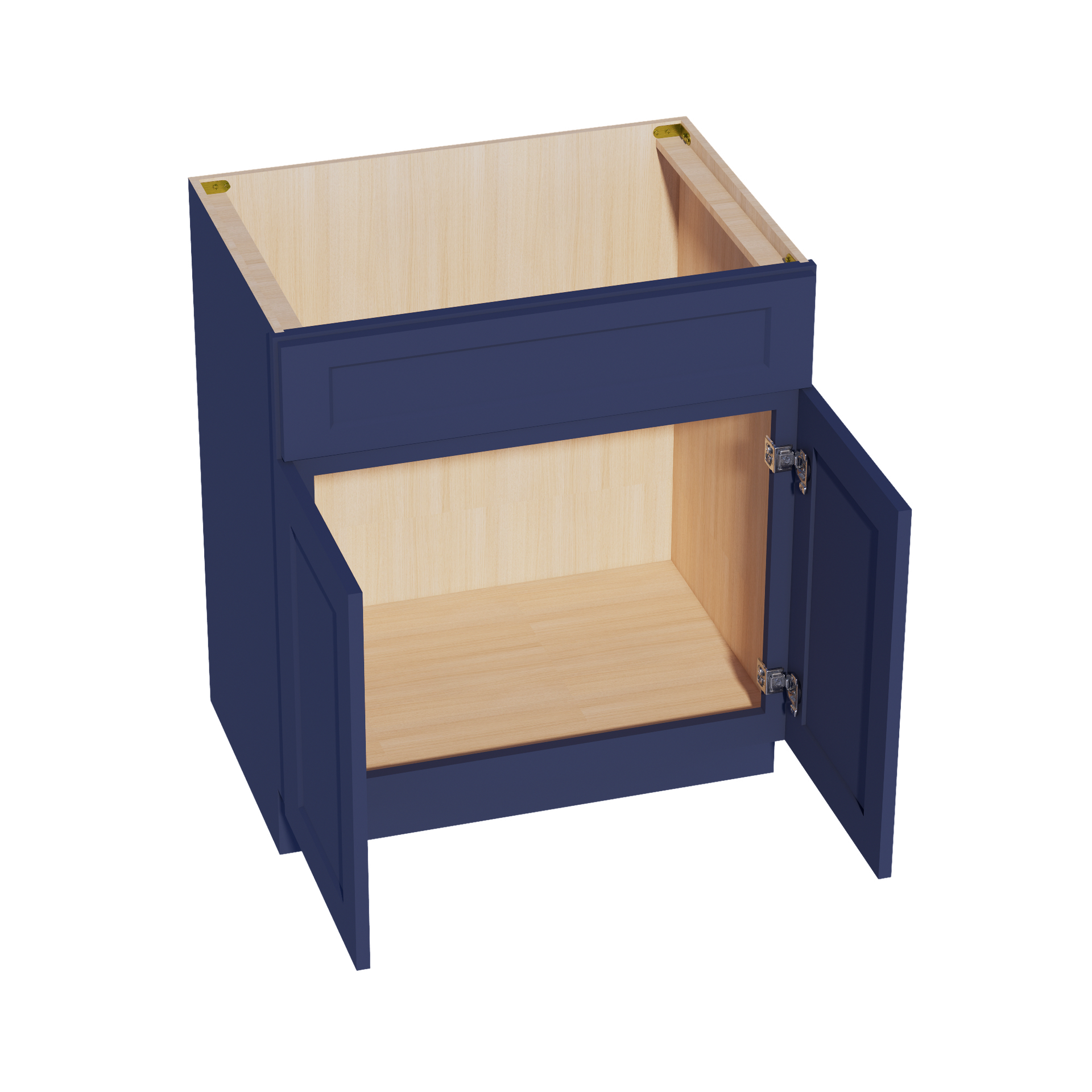VSB3021-SB  Vanity Sink Base 1 False Drawer & 2 Doors - Shaker Style - Blue   30"W x 34-1/2"H x 21"D