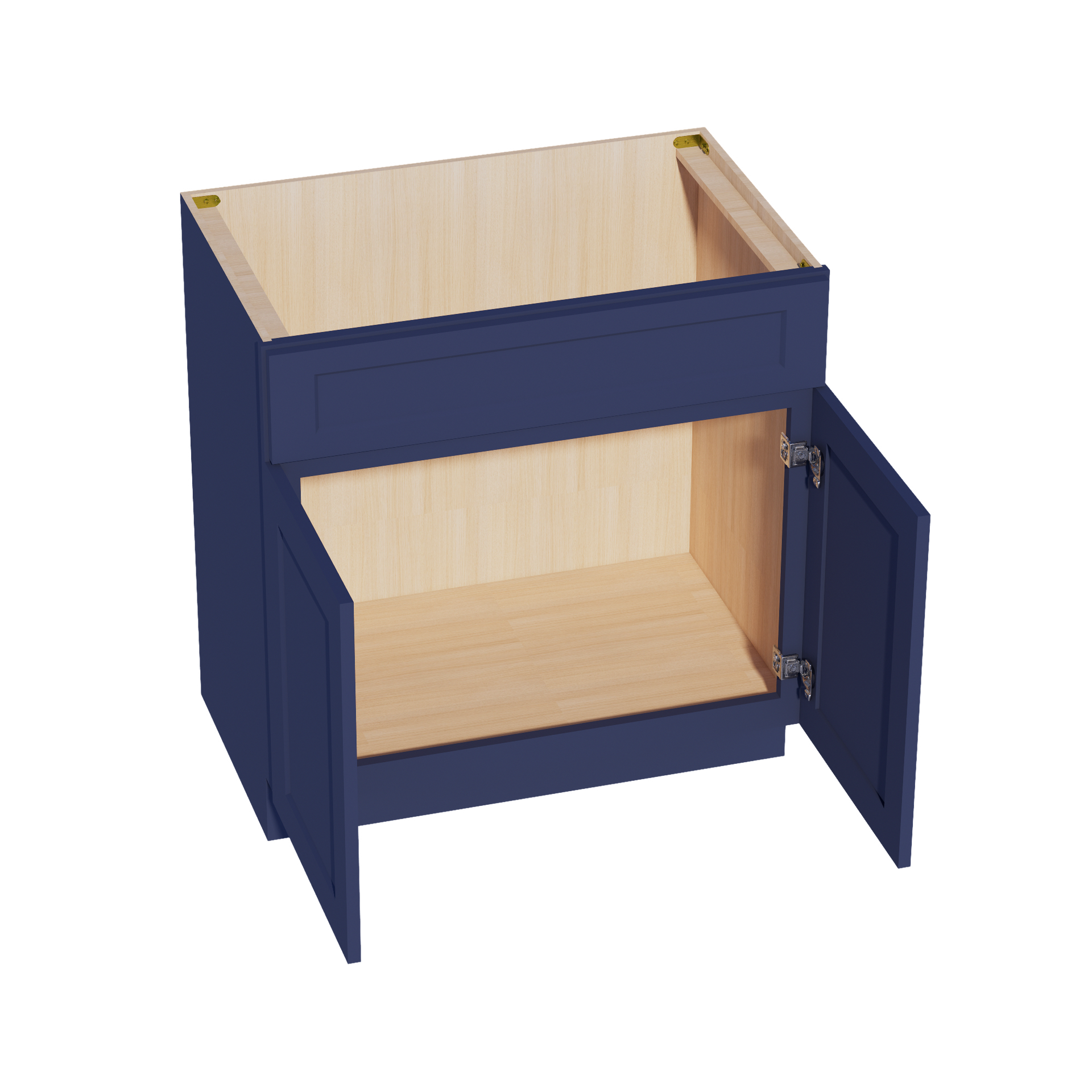VSB3321-SB  Vanity Sink Base 1 False Drawer & 2 Doors - Shaker Style - Blue   30"W x 34-1/2"H x 21"D