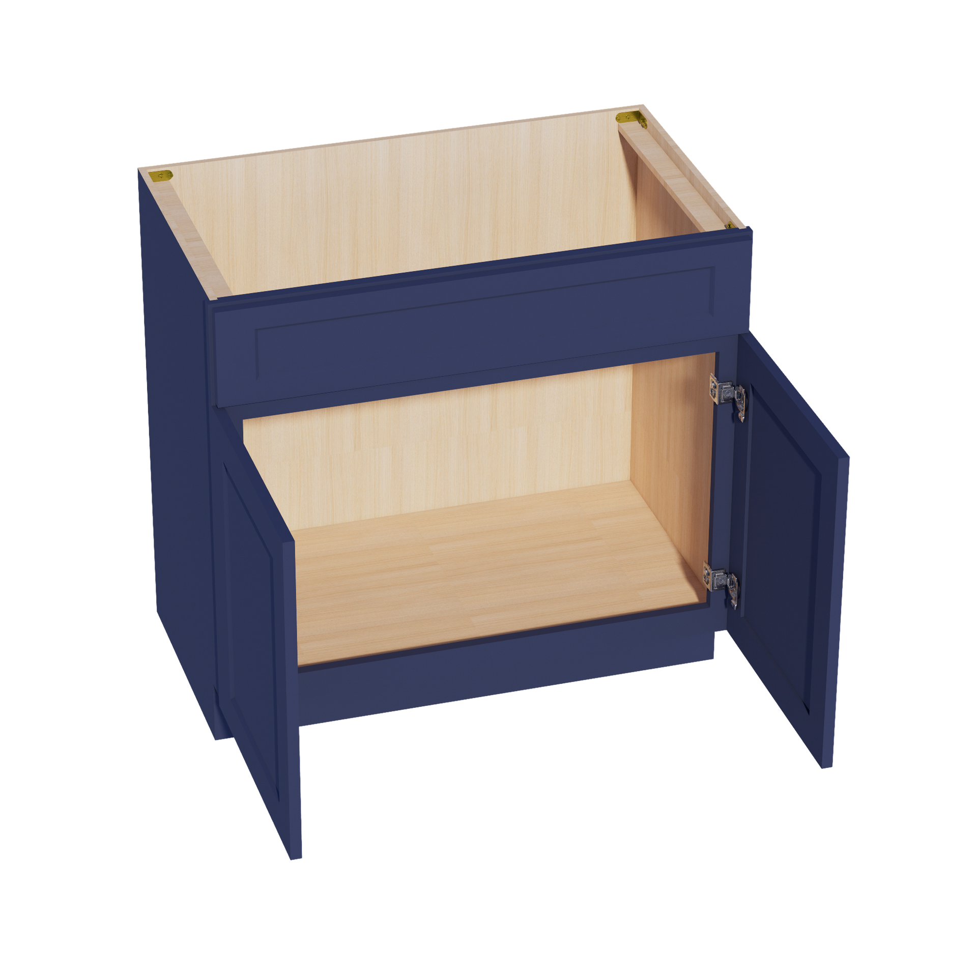 VSB3621-SB  Vanity Sink Base 1 False Drawer & 2 Doors - Shaker Style - Blue   36"W x 34-1/2"H x 21"D