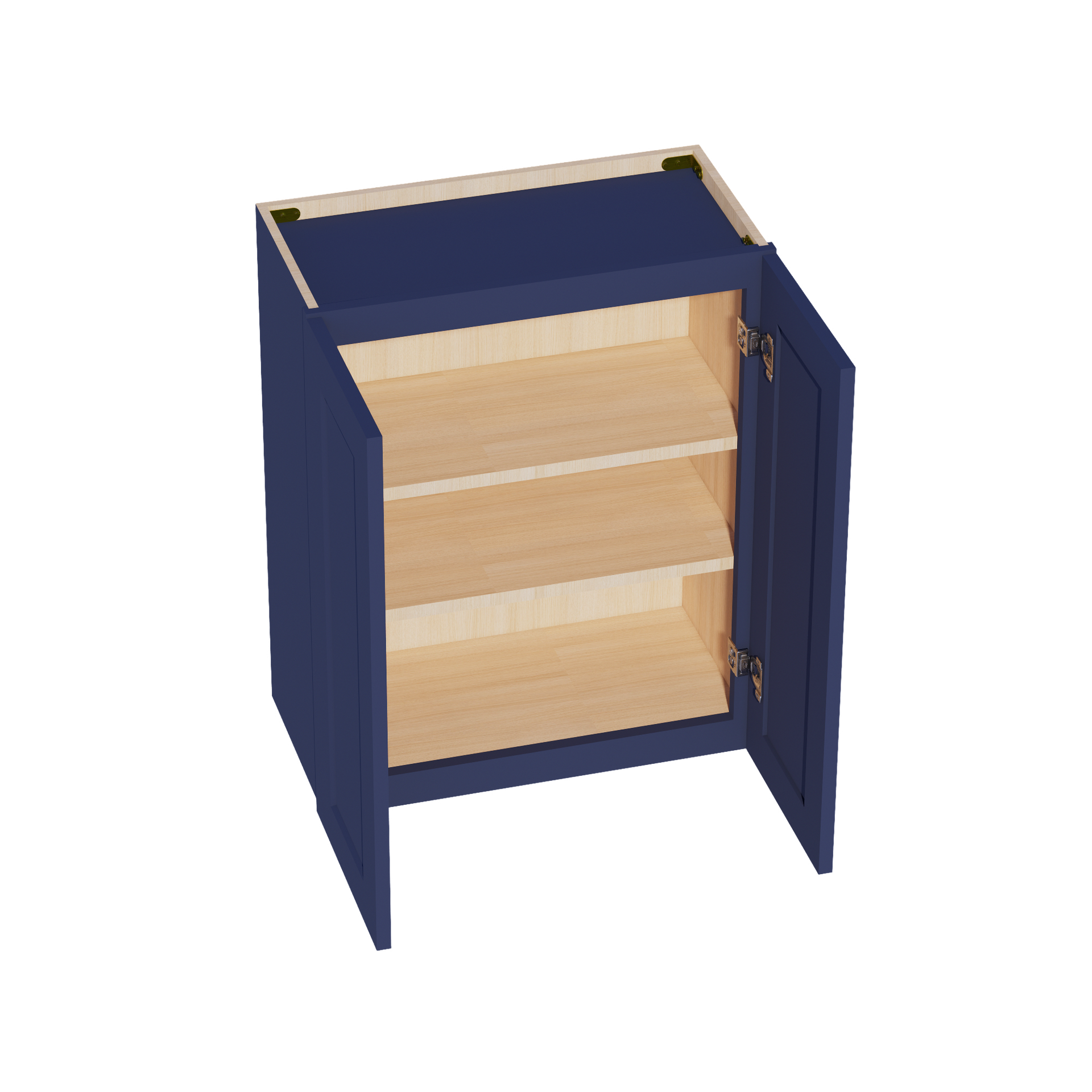 W2430-SB  Wall Cabinet 2 Doors & 2 Shelves - Shaker Style - Blue   24"W x 30"H x 12"D