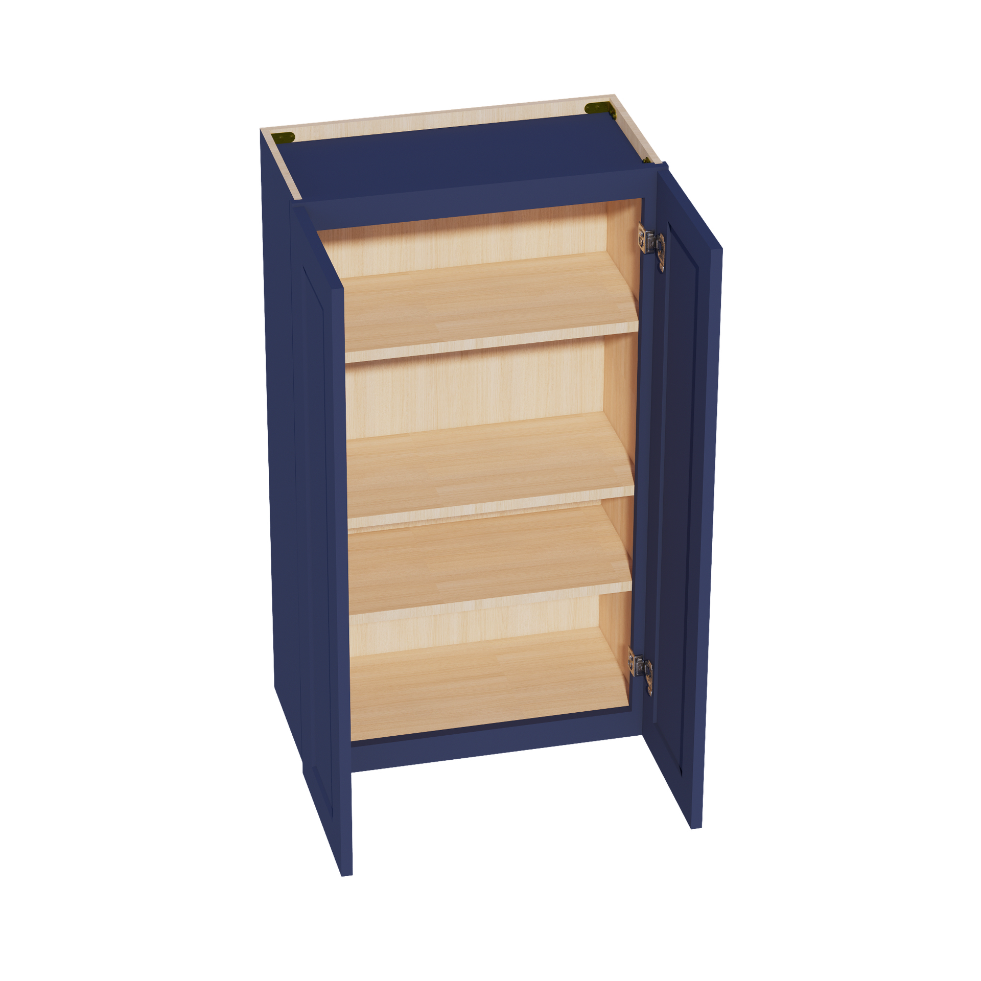 W2442-SB  Wall Cabinet 2 Doors & 2 Shelves - Shaker Style - Blue   24"W x 42"H x 12"D