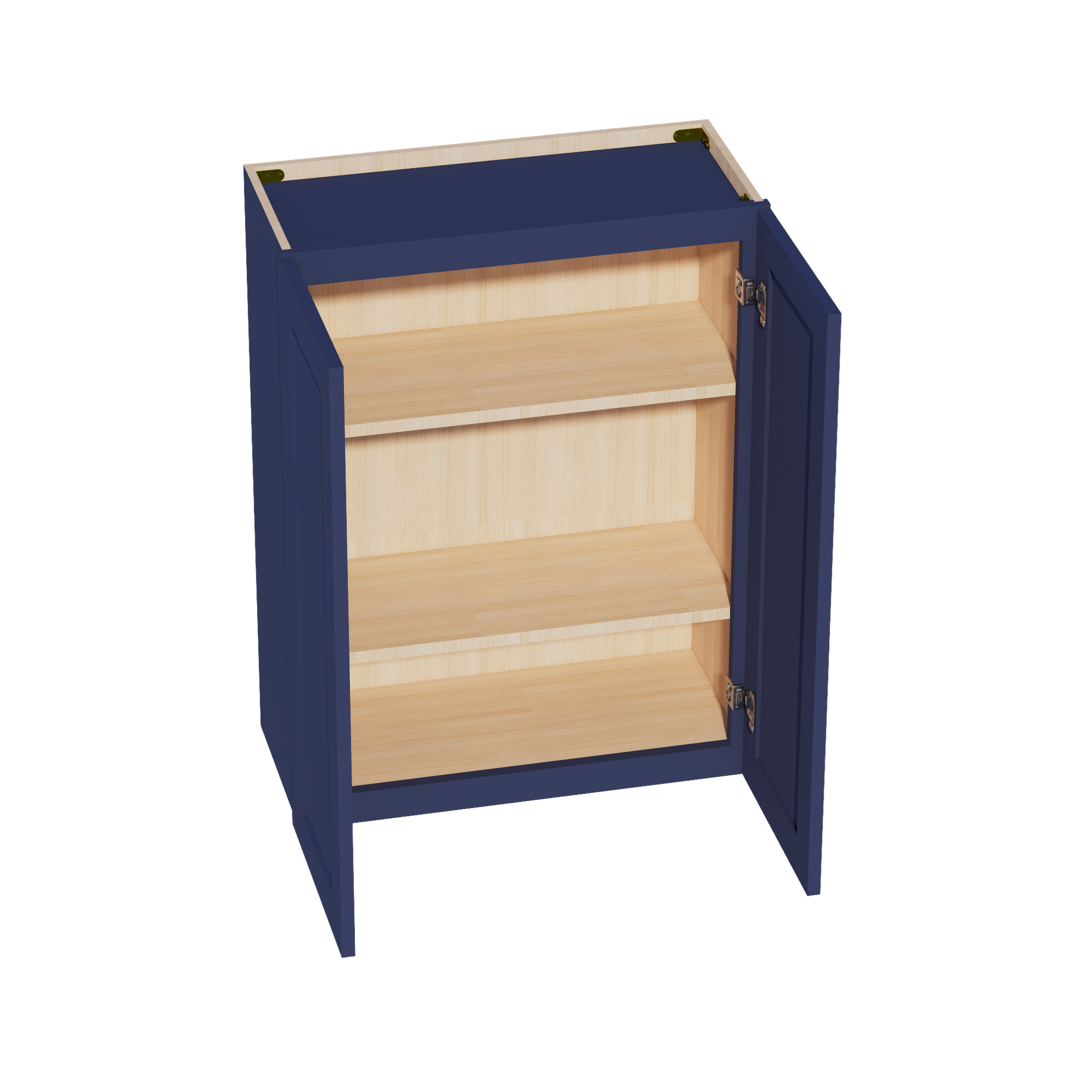 W2736-SB  Wall Cabinet 2 Doors & 2 Shelves - Shaker Style - Blue   27"W x 36"H x 12"D