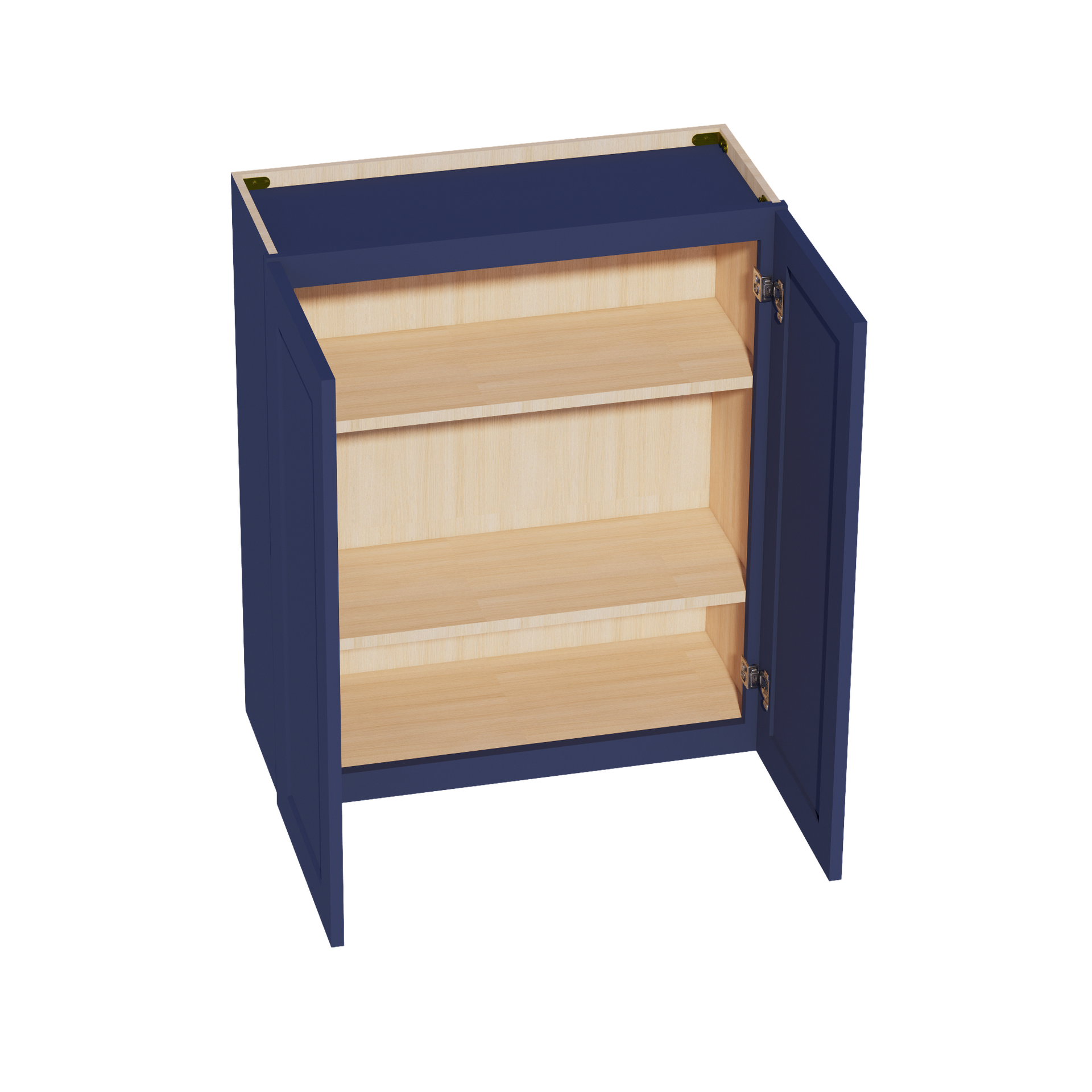 W3036-SB  Wall Cabinet 2 Doors & 2 Shelves - Shaker Style - Blue   30"W x 36"H x 12"D