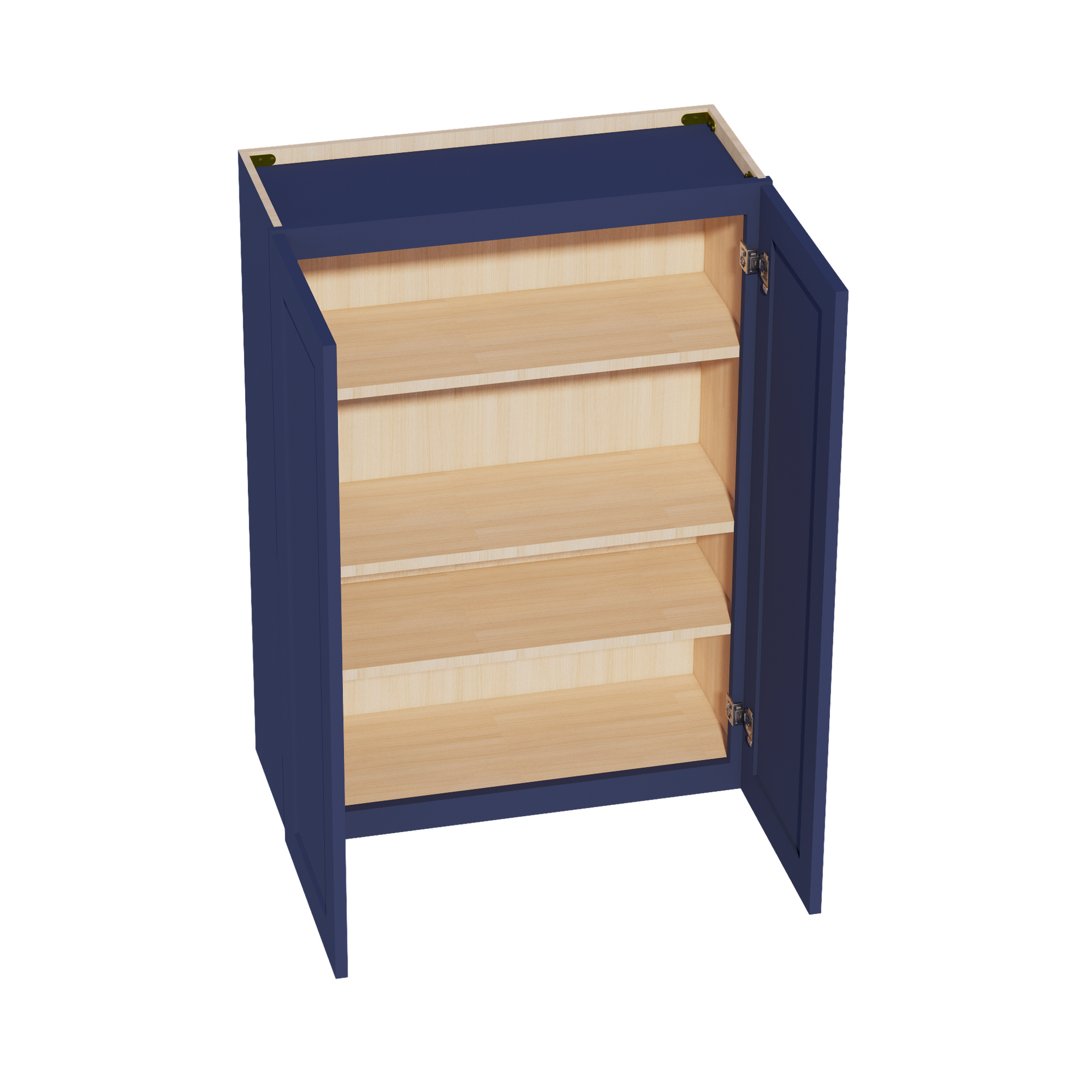 W3042-SB  Wall Cabinet 2 Doors & 2 Shelves - Shaker Style - Blue   30"W x 42"H x 12"D