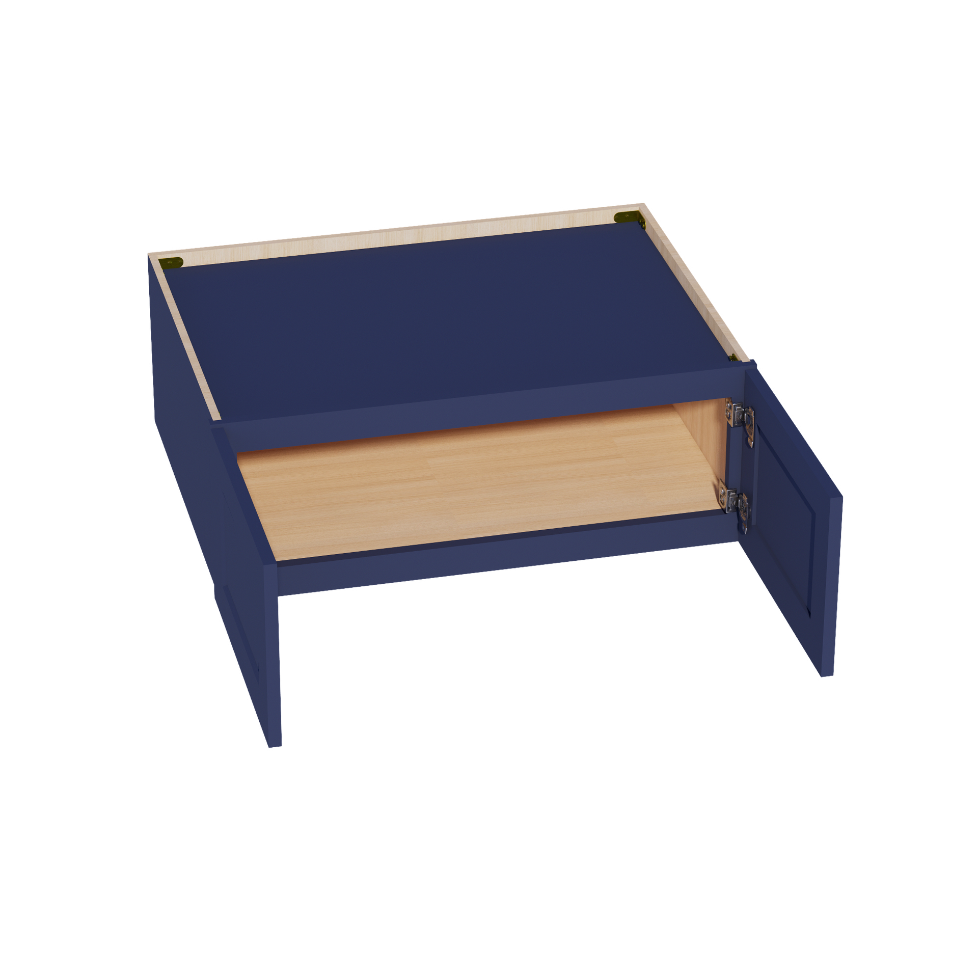 W331224-SB  Wall Cabinet 2 Doors & 2 Shelves - Shaker Style - Blue   33"W x 12"H x 24"D