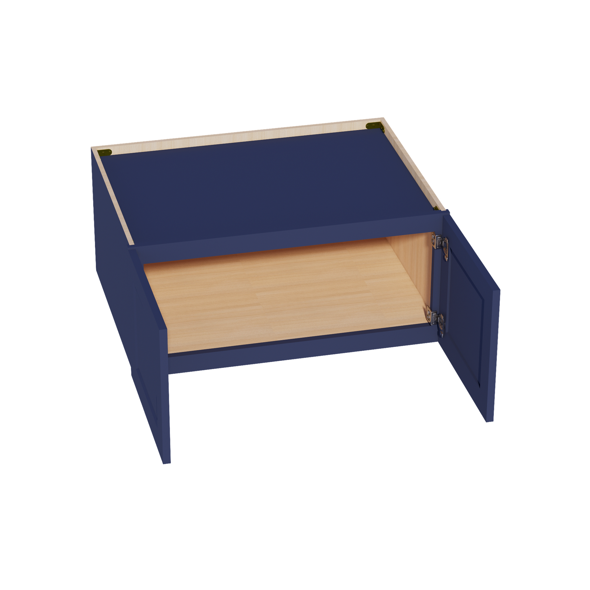 W331524-SB  Wall Cabinet 2 Doors & 2 Shelves - Shaker Style - Blue   33"W x 15"H x 12"D