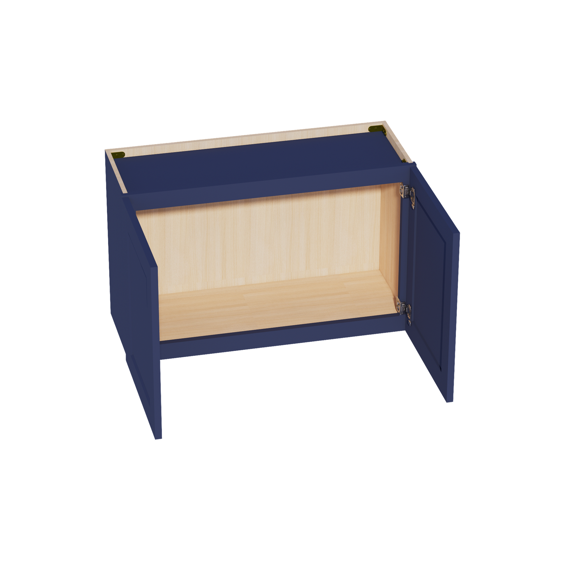 W3321-SB  Wall Cabinet 2 Doors & 2 Shelves - Shaker Style - Blue   33"W x 21"H x 12"D