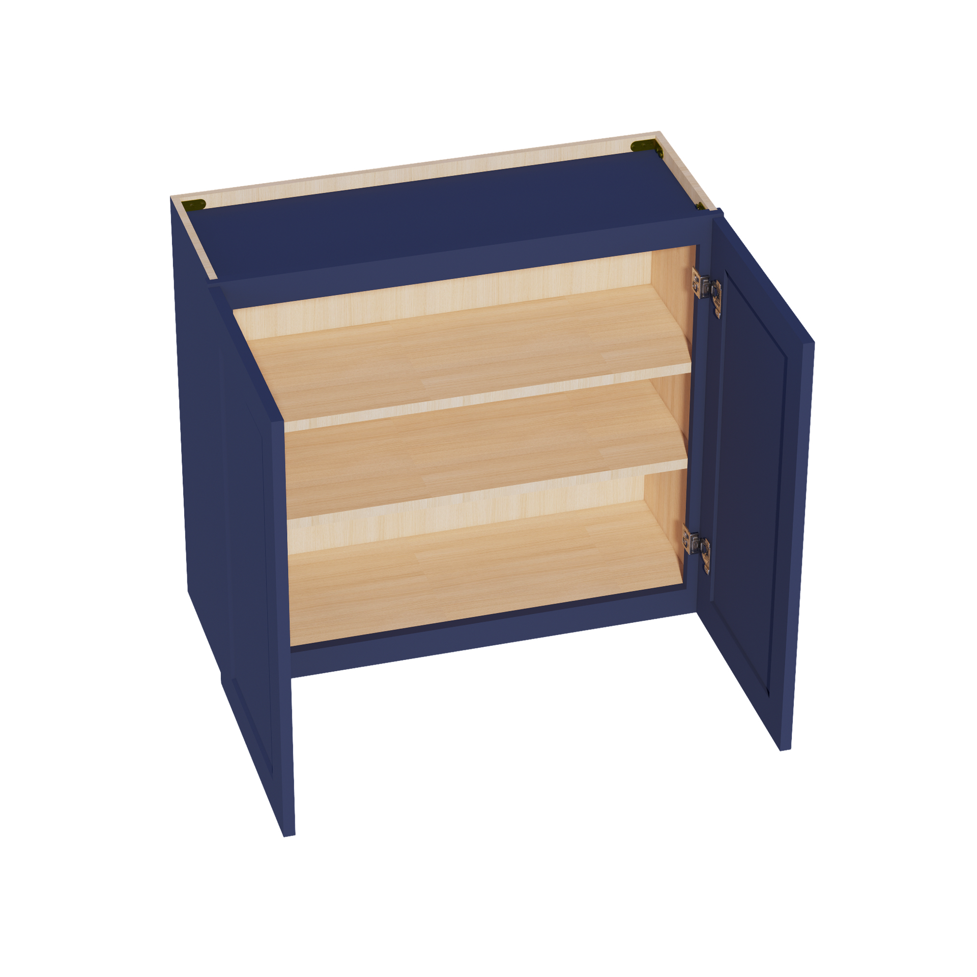 W3330-SB  Wall Cabinet 2 Doors & 2 Shelves - Shaker Style - Blue   33"W x 30"H x 12"D