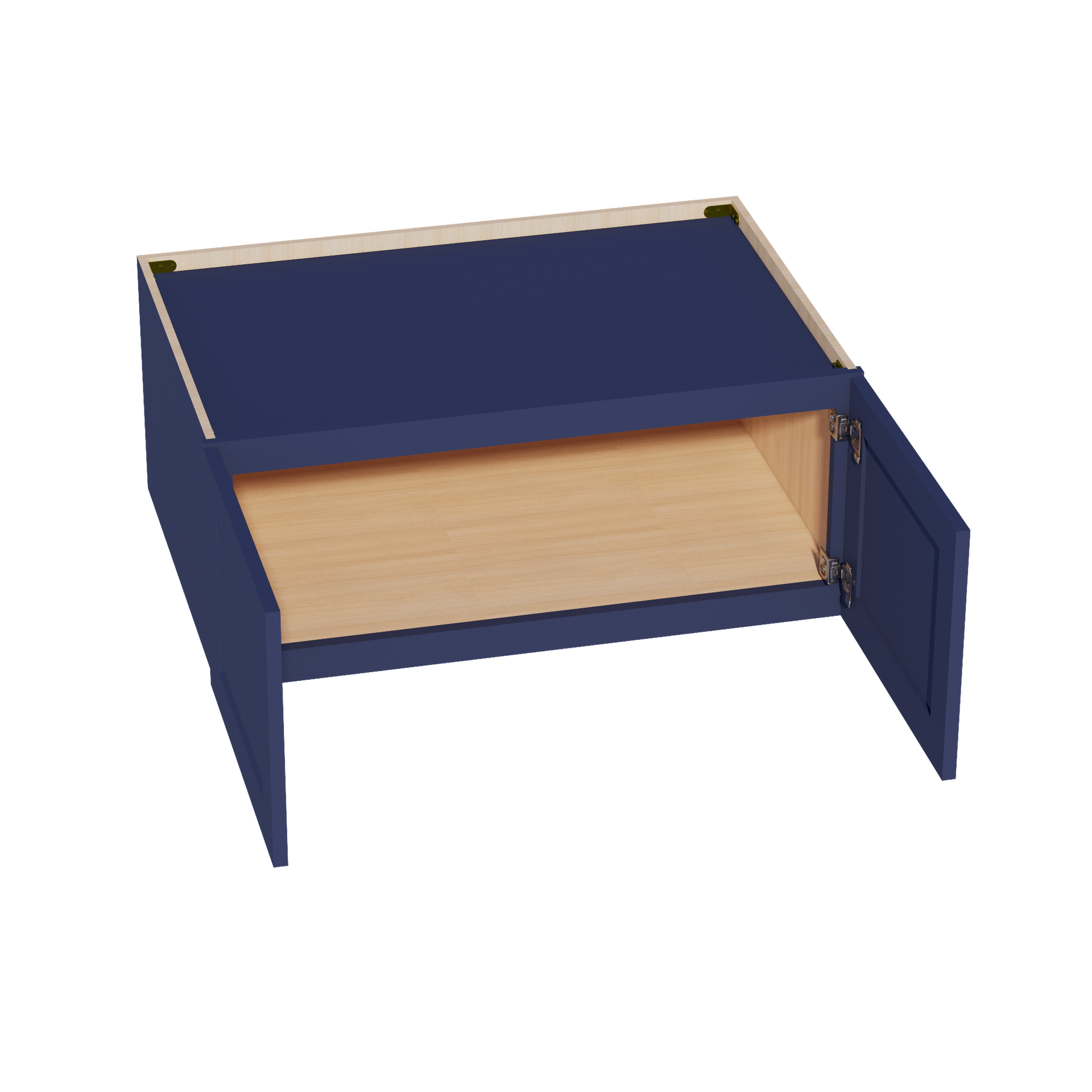 W361524-SB  Wall Cabinet 2 Doors & 2 Shelves - Shaker Style - Blue   36"W x 15"H x 24"D