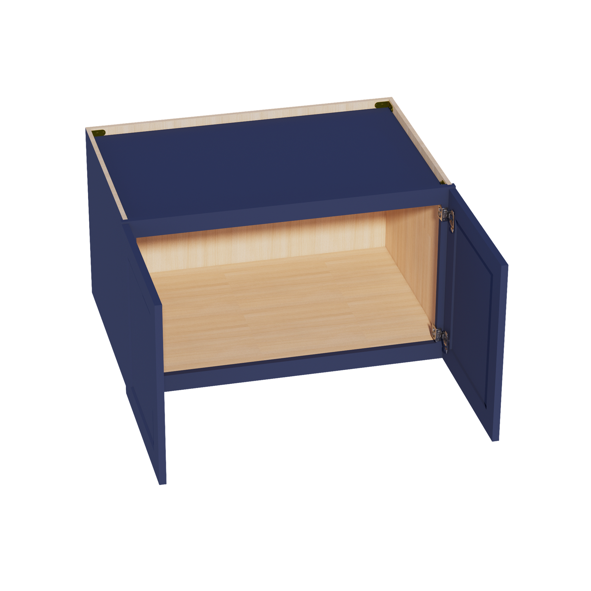 W362124-SB  Wall Cabinet 2 Doors & 2 Shelves - Shaker Style - Blue   36"W x 21"H x 24"D