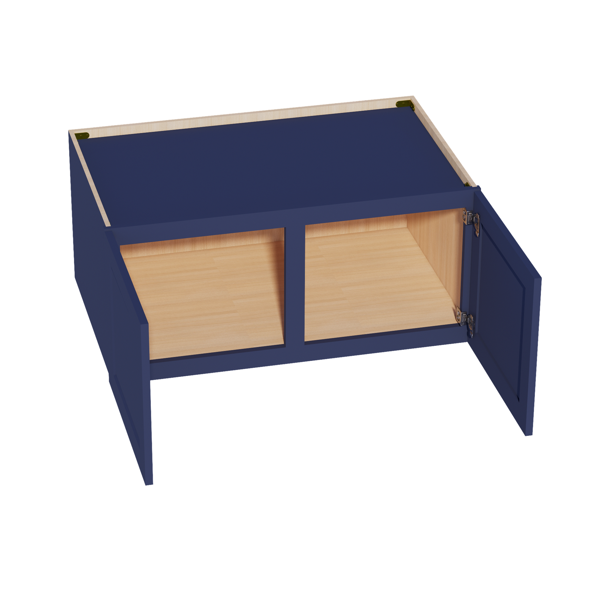 W391824-SB  Wall Cabinet 2 Doors & 2 Shelves - Shaker Style - Blue   39"W x 18"H x 24"D