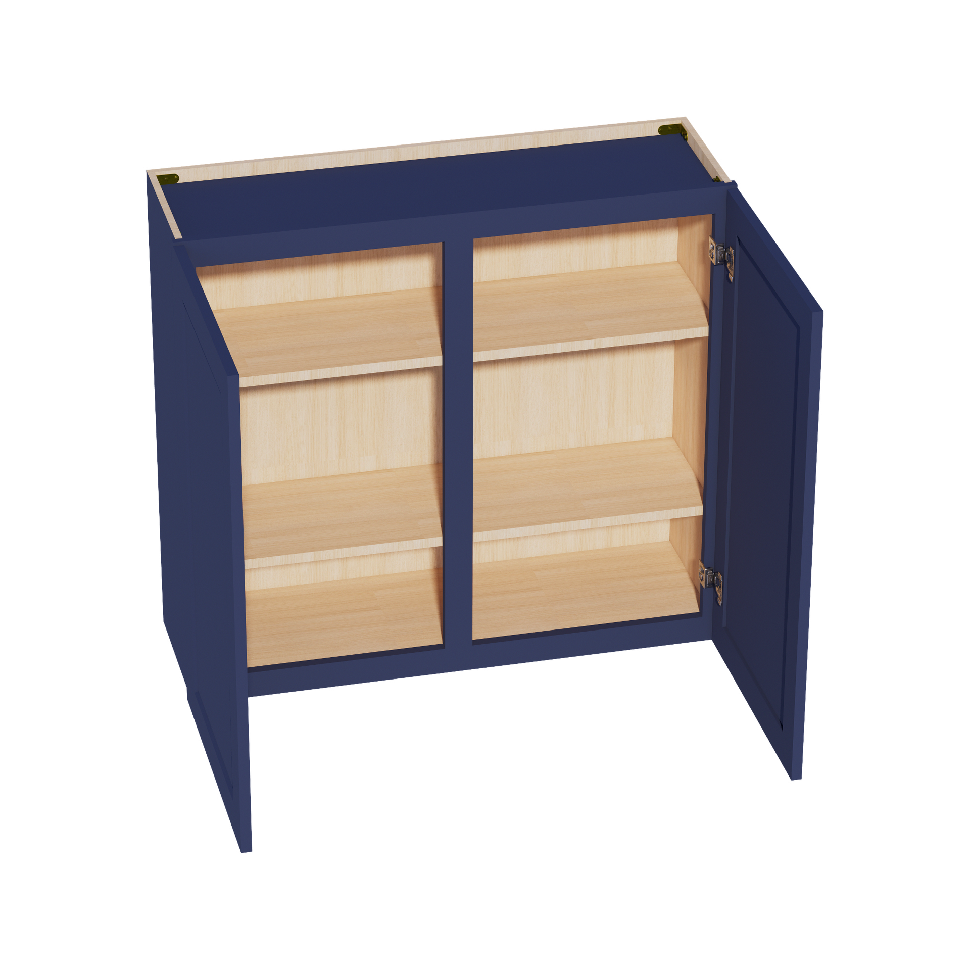 W3936-SB  Wall Cabinet 2 Doors & 2 Shelves - Shaker Style - Blue   39"W x 36"H x 12"D