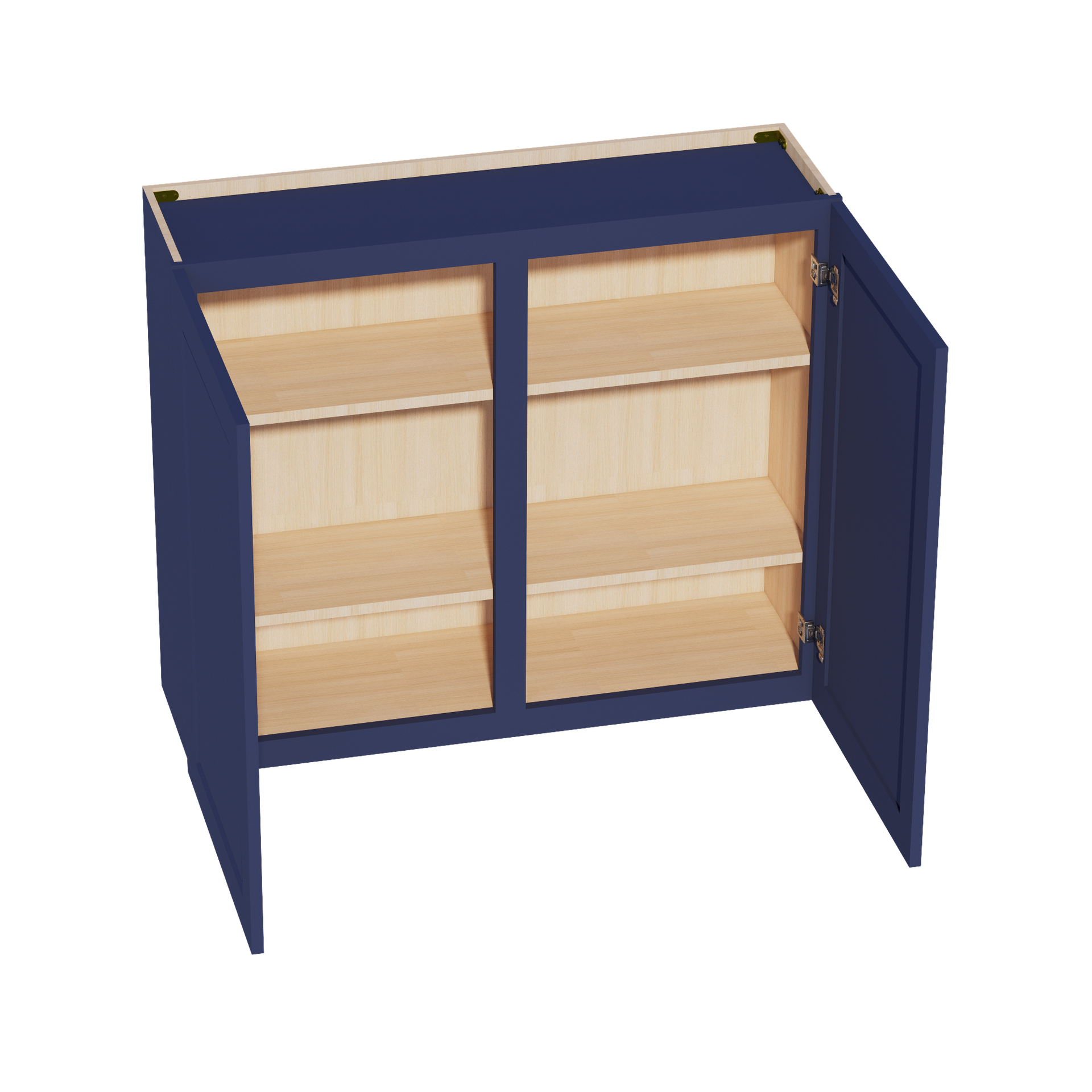 W4236-SB  Wall Cabinet 2 Doors & 2 Shelves - Shaker Style - Blue   42"W x 36"H x 12"D