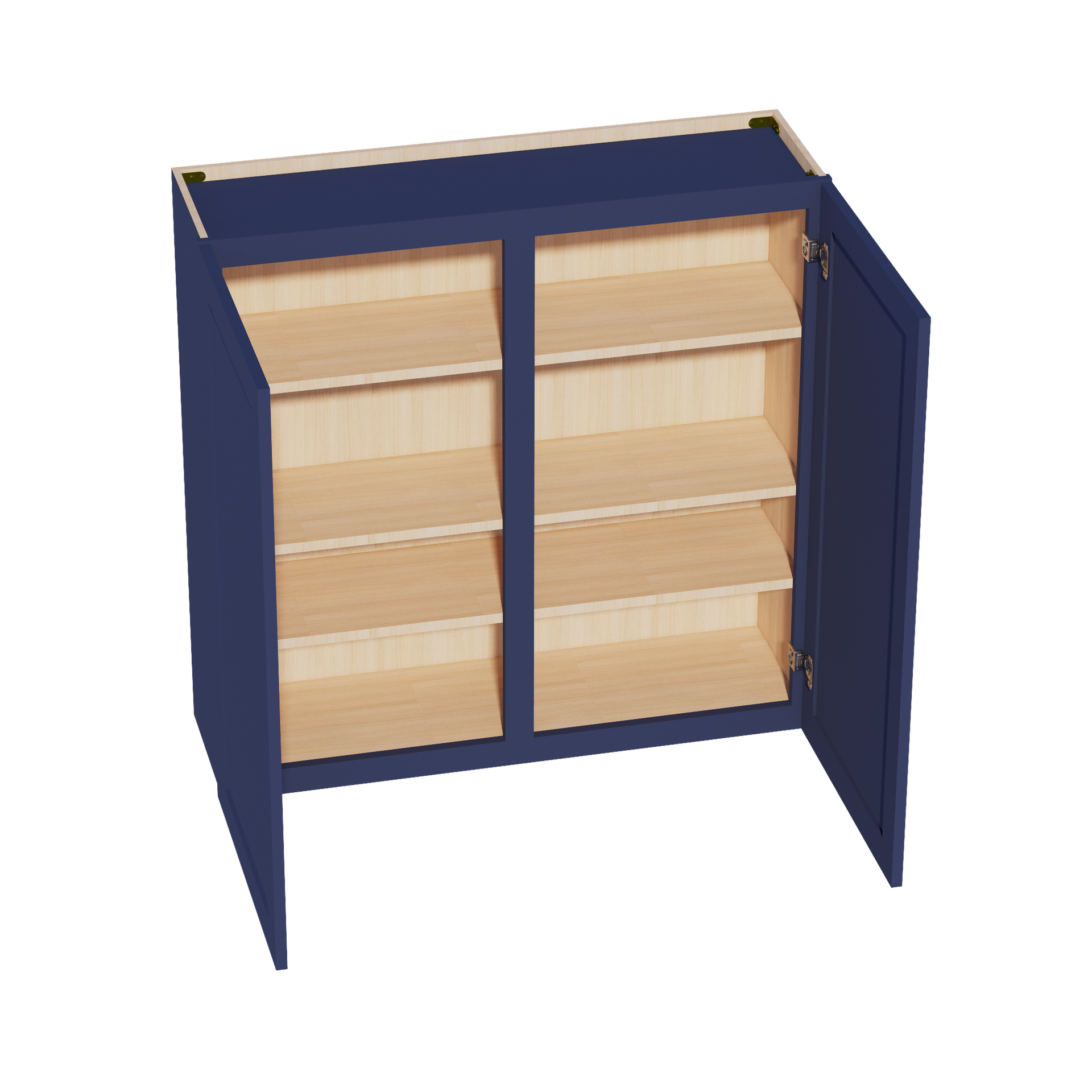 W4242-SB:  Shaker Blue 42"W x 42"H 2 Doors & 3 Shelves Standard Wall Cabinet
