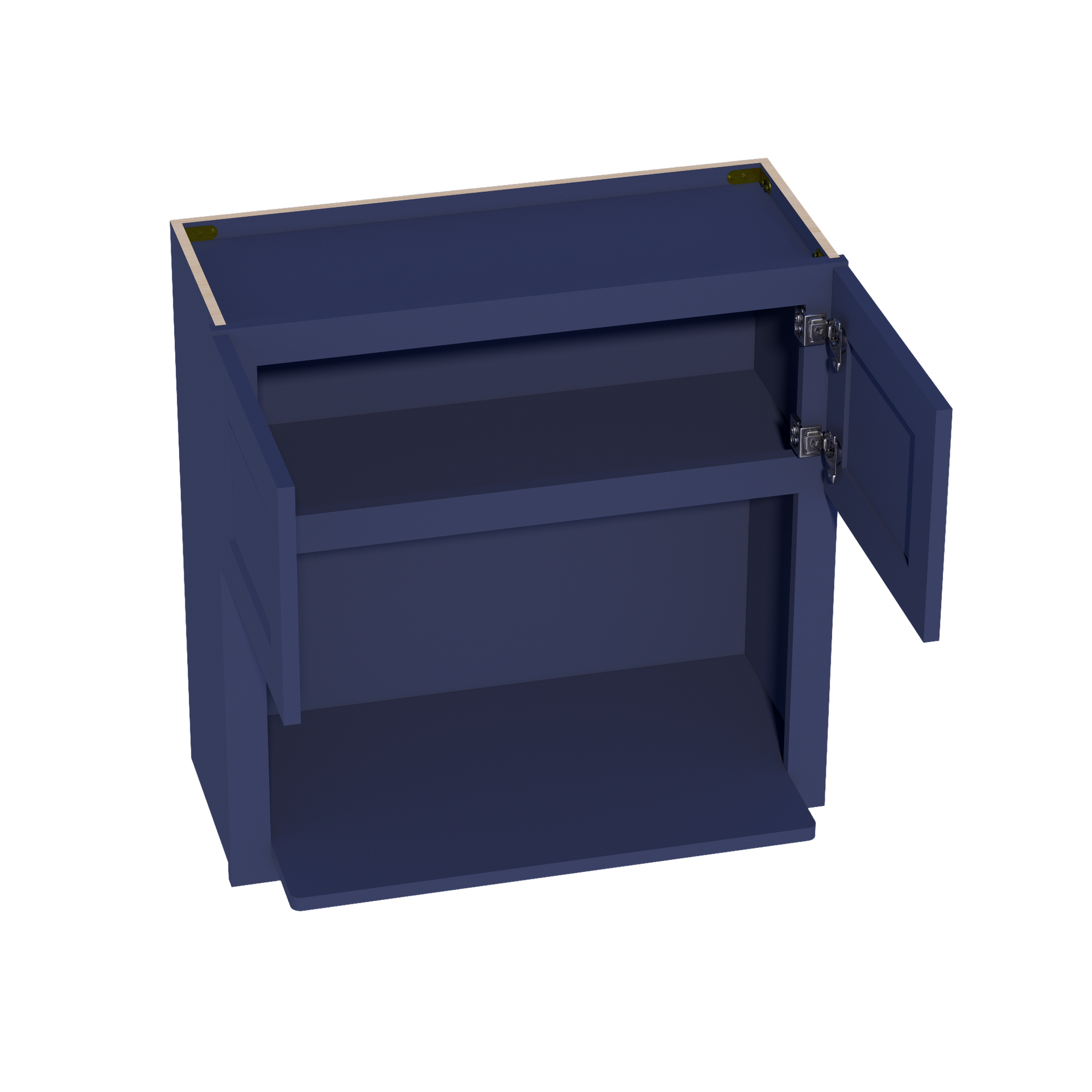 WM3030-SB  Wall Cabinets 2 Doors Wall Built-in Microwave  - Shaker Style - Blue   30"W x 30"H x 12"D