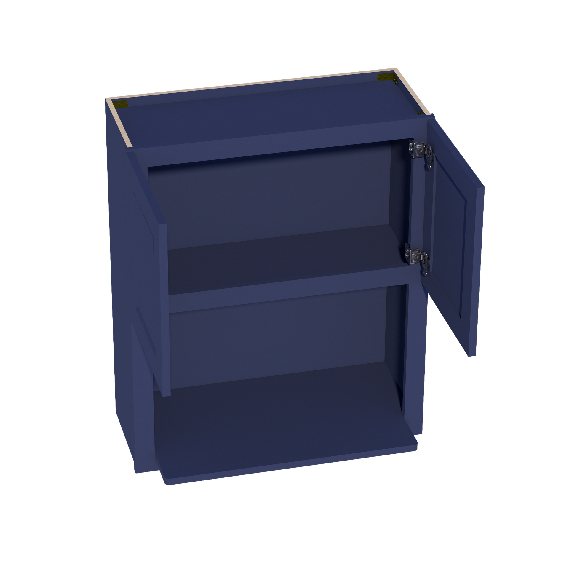 WM3036-SB  Wall Cabinets 2 Doors Wall Built-in Microwave  - Shaker Style - Blue   30"W x 36"H x 12"D