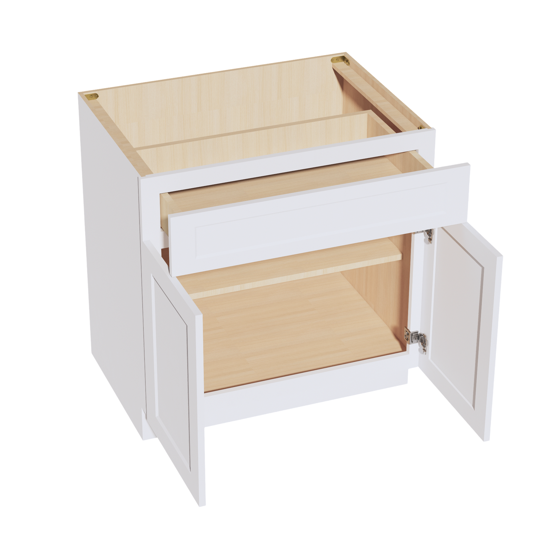 B39-SW  Base Cabinet - Shaker Style - Pure White   39"W x 34-1/2"H x 24"D