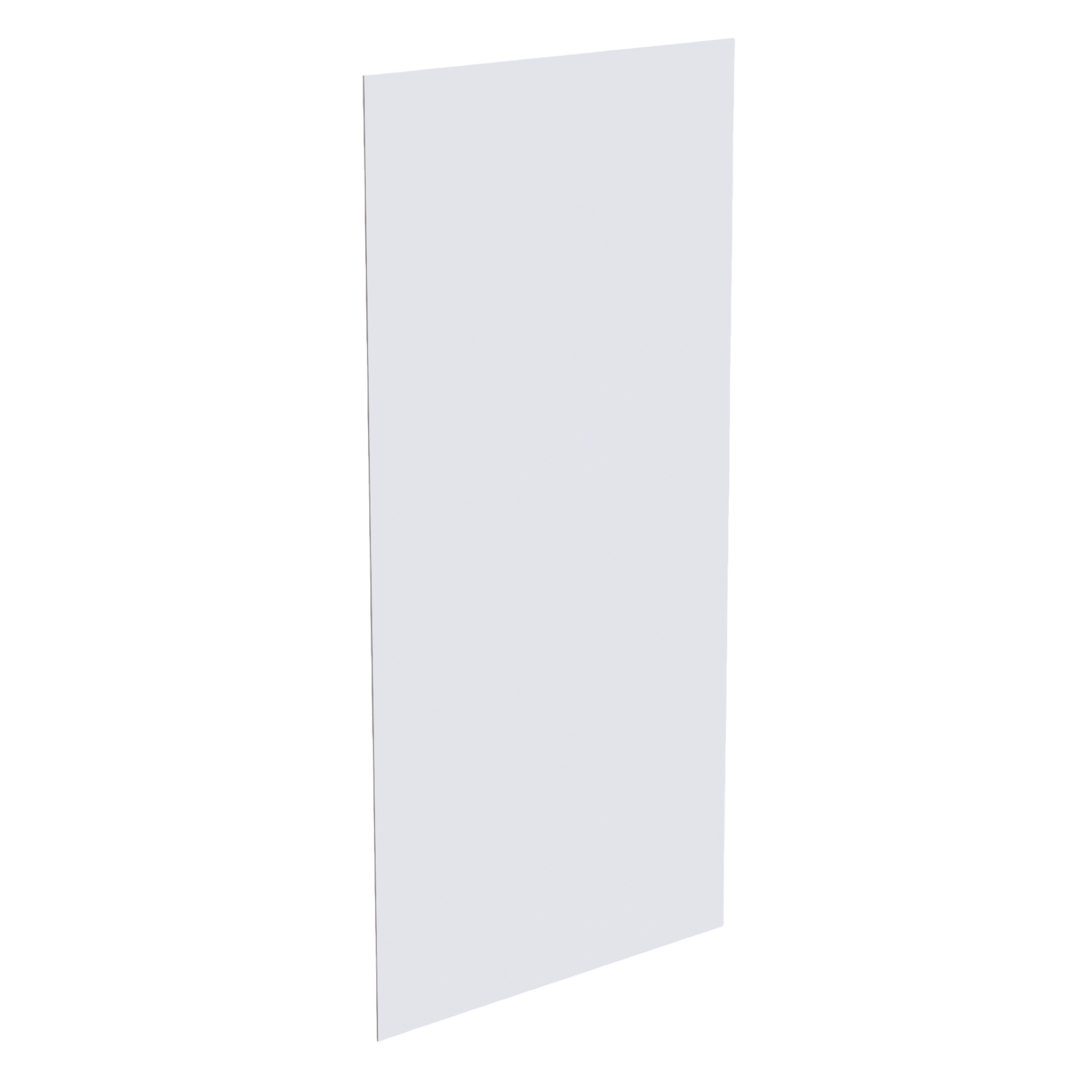 BP4896-1/4-SSW  Base End Skin Panel - Slim Shaker Style - White   48"W x 96"H x 1/4"D