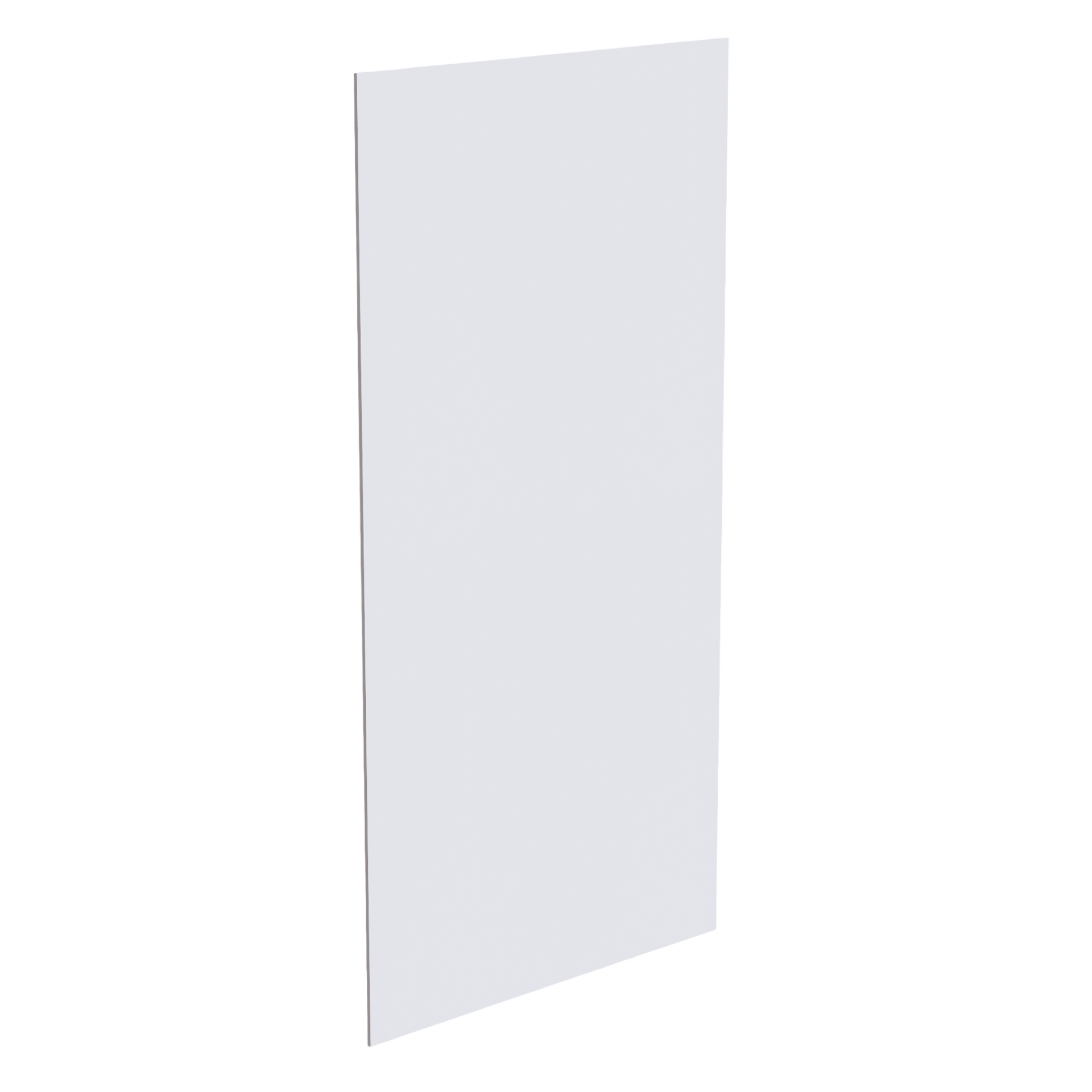 BP4896-1/2-SSW  Base End Skin Panel - Slim Shaker Style - White   48"W x 96"H x 1/2"D