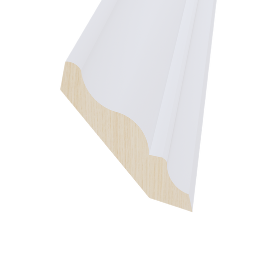 CM6-SW  Crown Molding - Shaker Style - Pure White   96"W x 6"H x 3-1/2"D