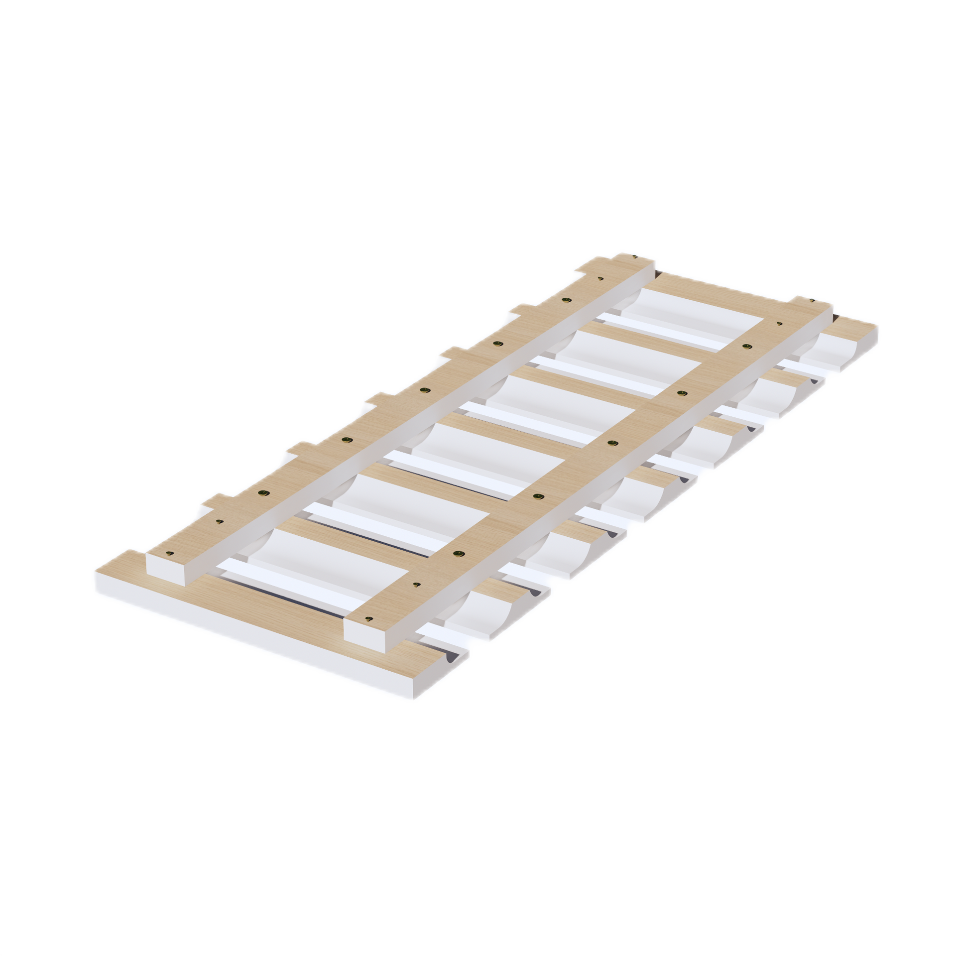 GL30-SSW  Wall Glass Holder - Slim Shaker Style - White   30"W x  x 12"D