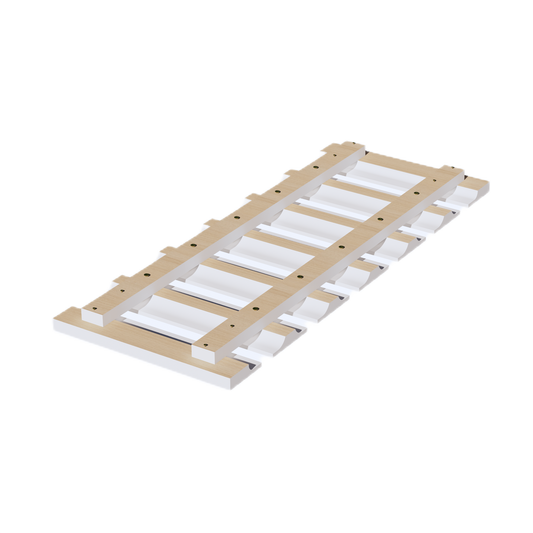 GL30-SSW  Wall Glass Holder - Slim Shaker Style - White   30"W x  x 12"D
