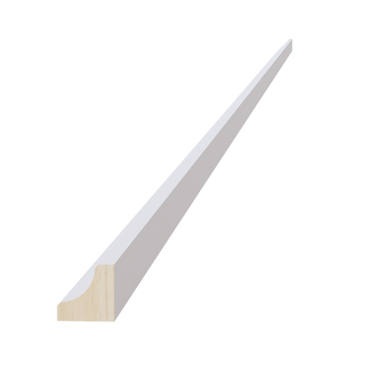 ICM8-SSW  Inside Corner Molding - Slim Shaker Style - White   96"W x 3/4"H x 3/4"D